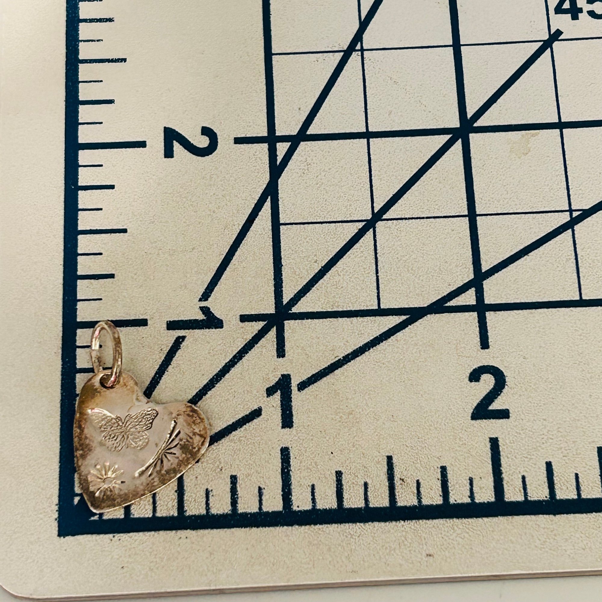 Signed Southwest Sterling Stamped Heart Pendant