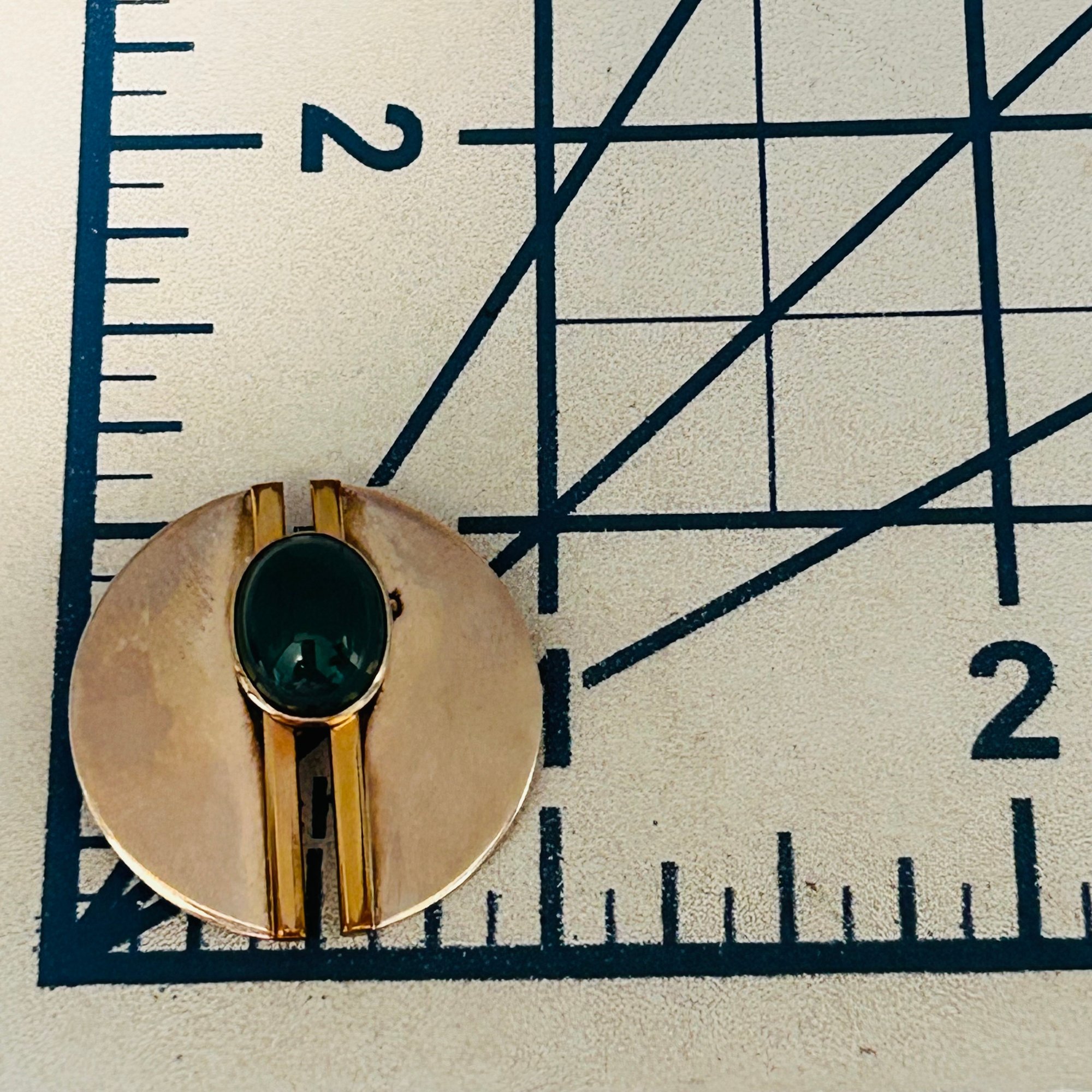 Signed Sterling Gold Filled Round Pendant