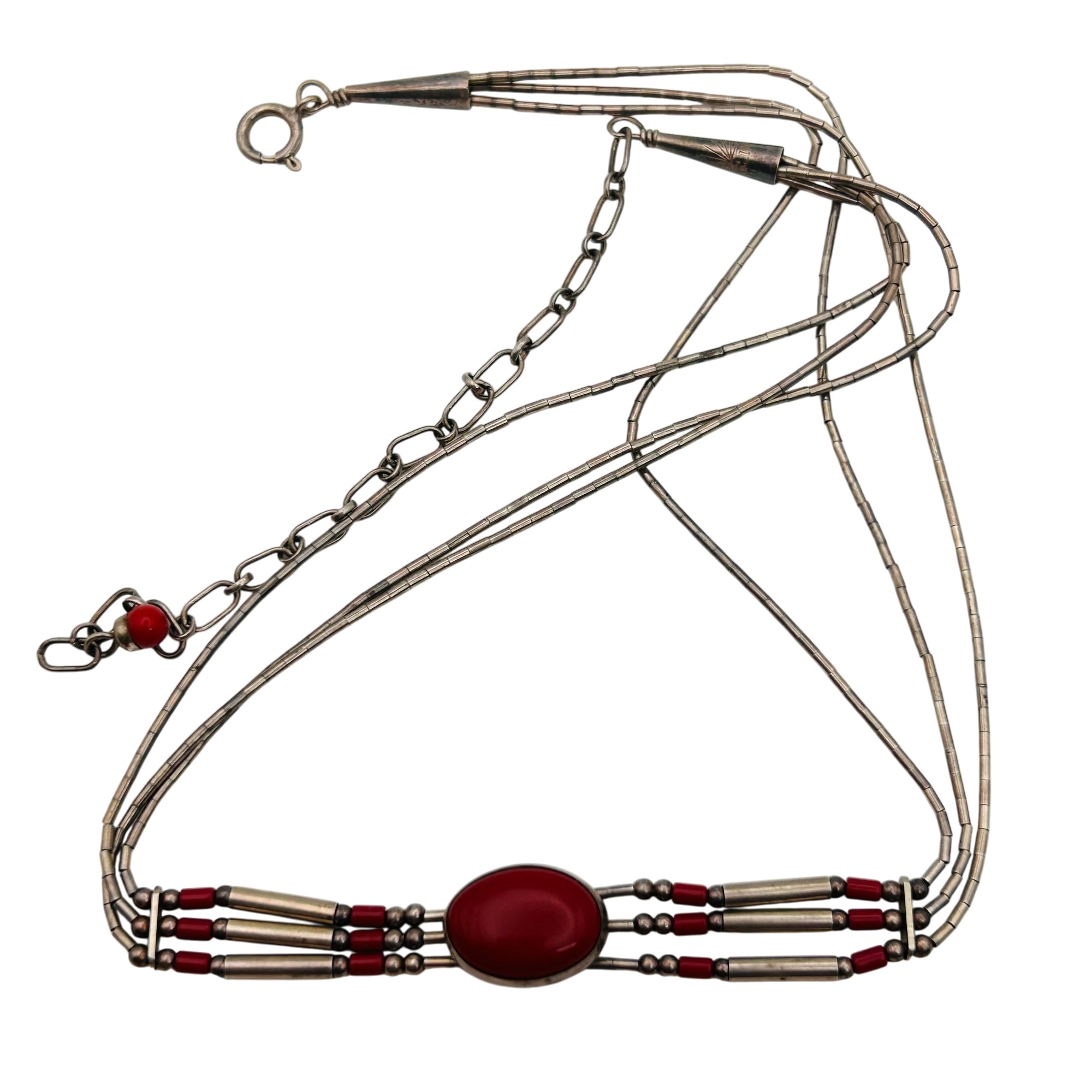Southwest Sterling Liquid Silver Adjustable Necklace