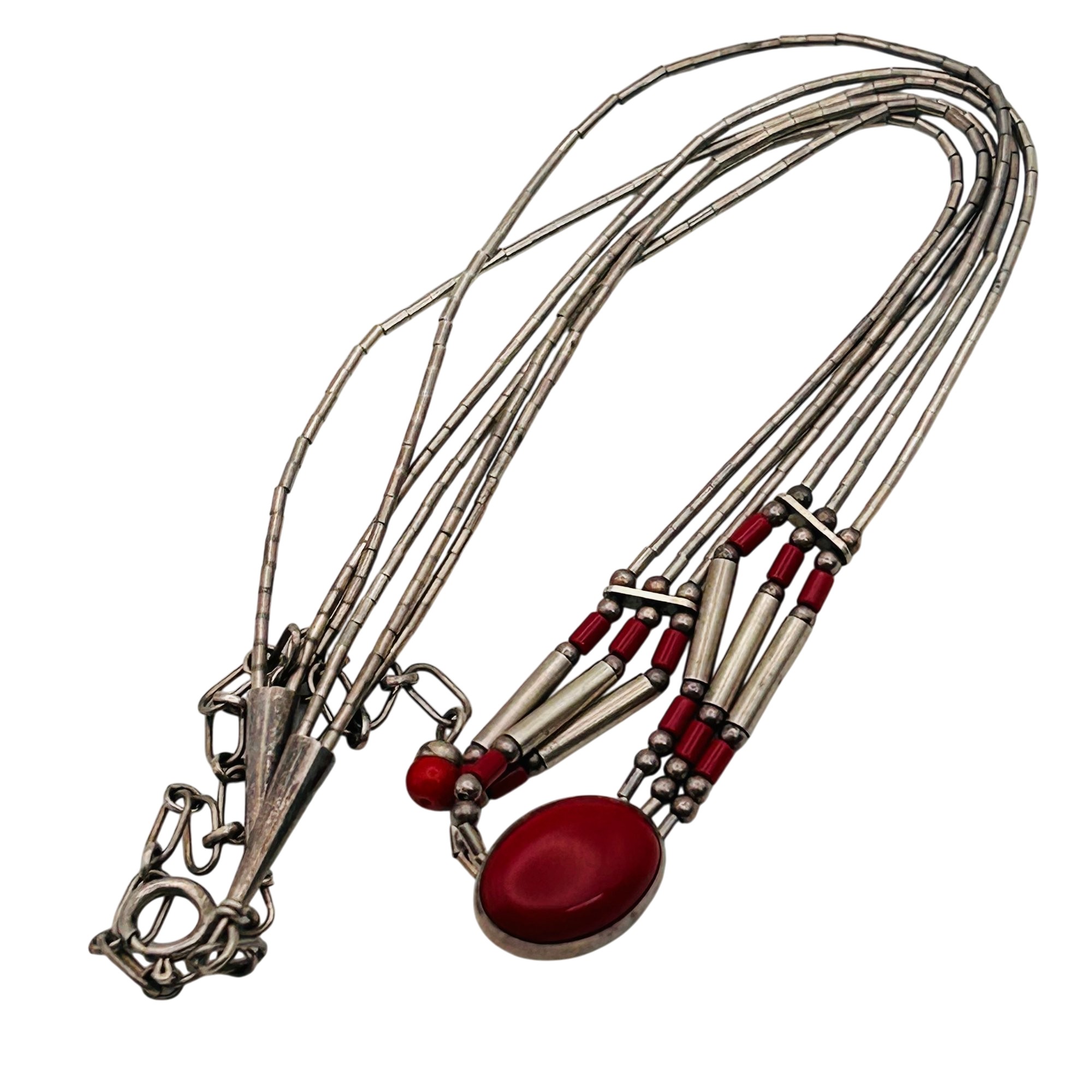 Southwest Sterling Liquid Silver Adjustable Necklace