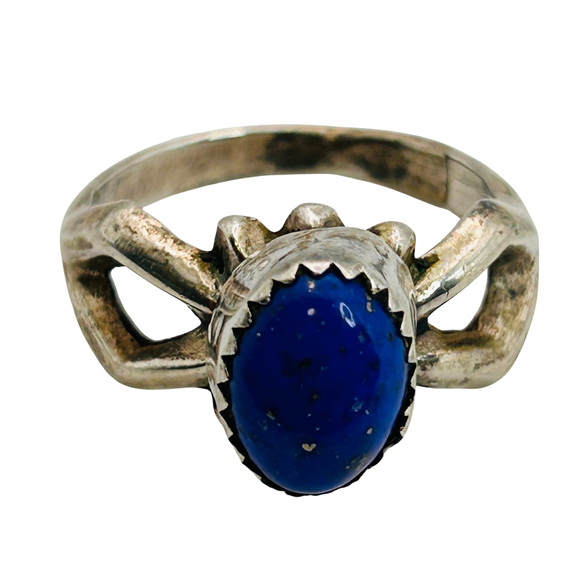 Southwest Sterling Lapis Lazuli Ring Sz 7.5