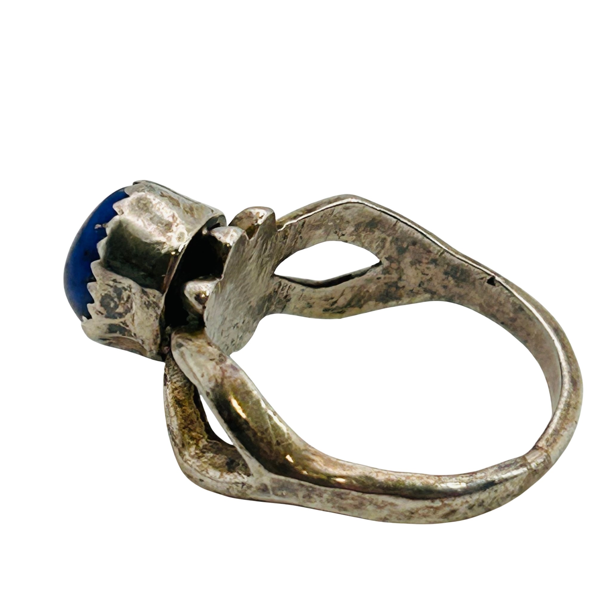 Southwest Sterling Lapis Lazuli Ring Sz 7.5