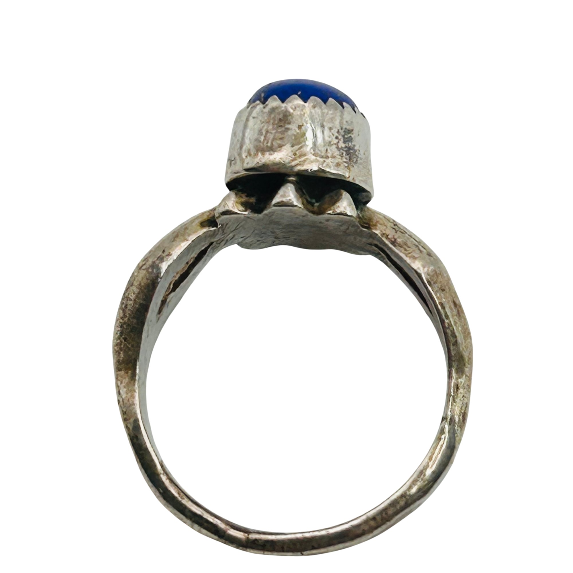 Southwest Sterling Lapis Lazuli Ring Sz 7.5