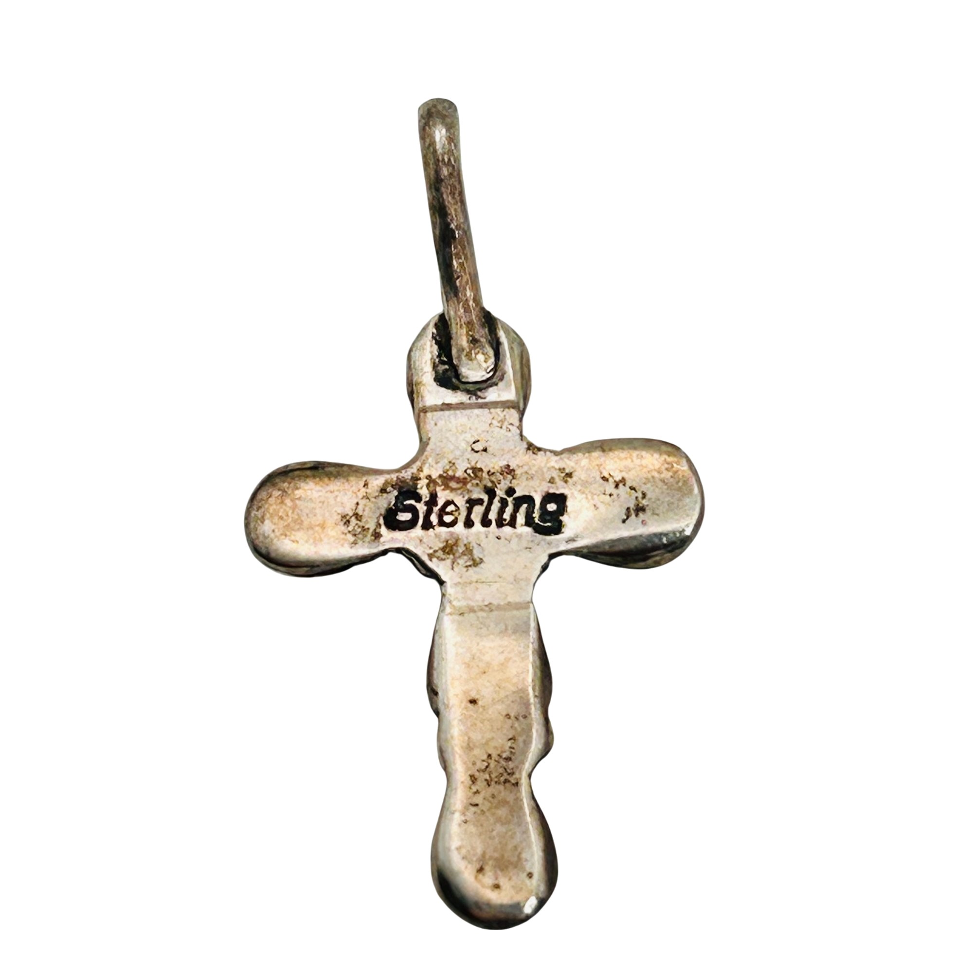 Navajo Sterling Opal Cross Pendant