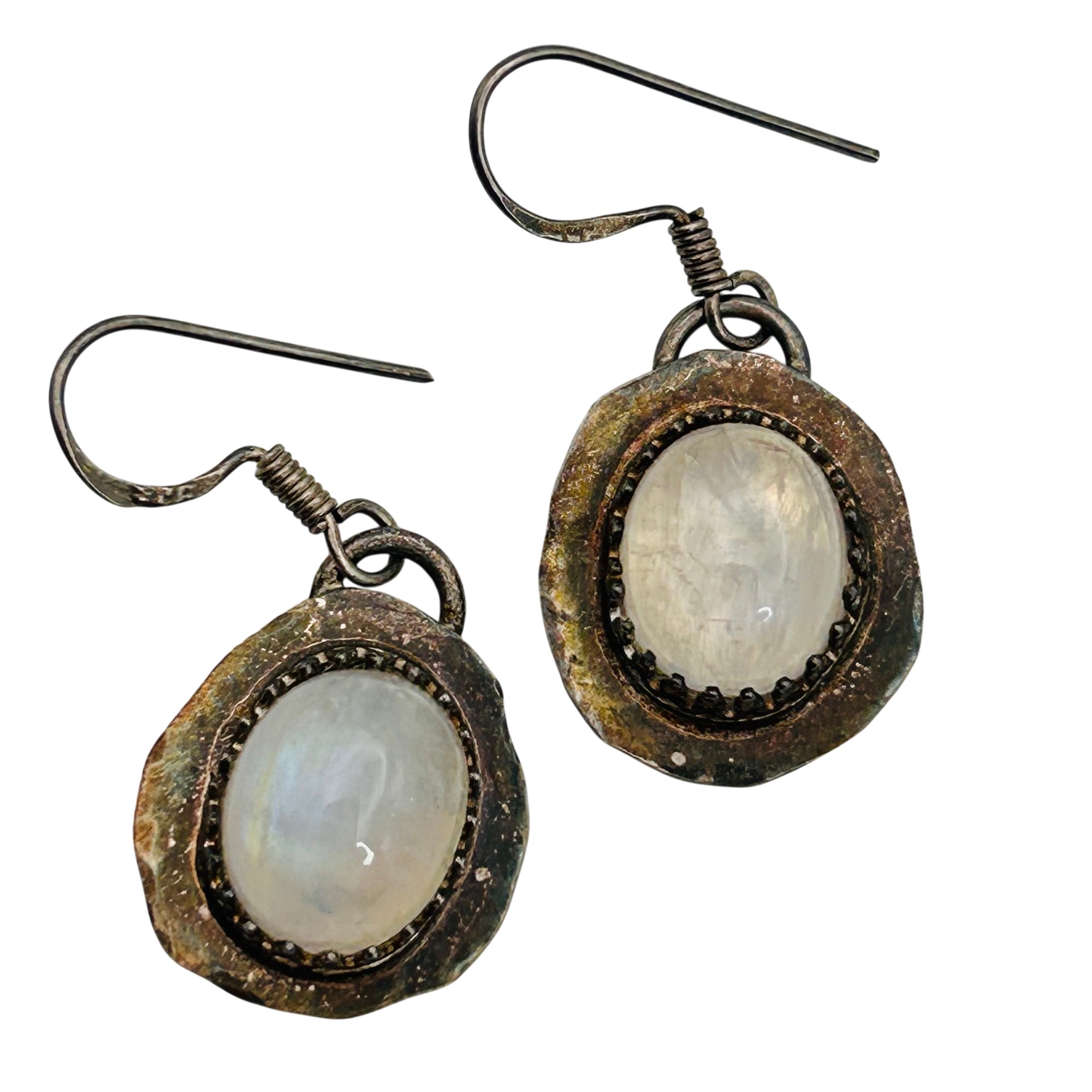 Vintage Sterling Moonstone Earrings