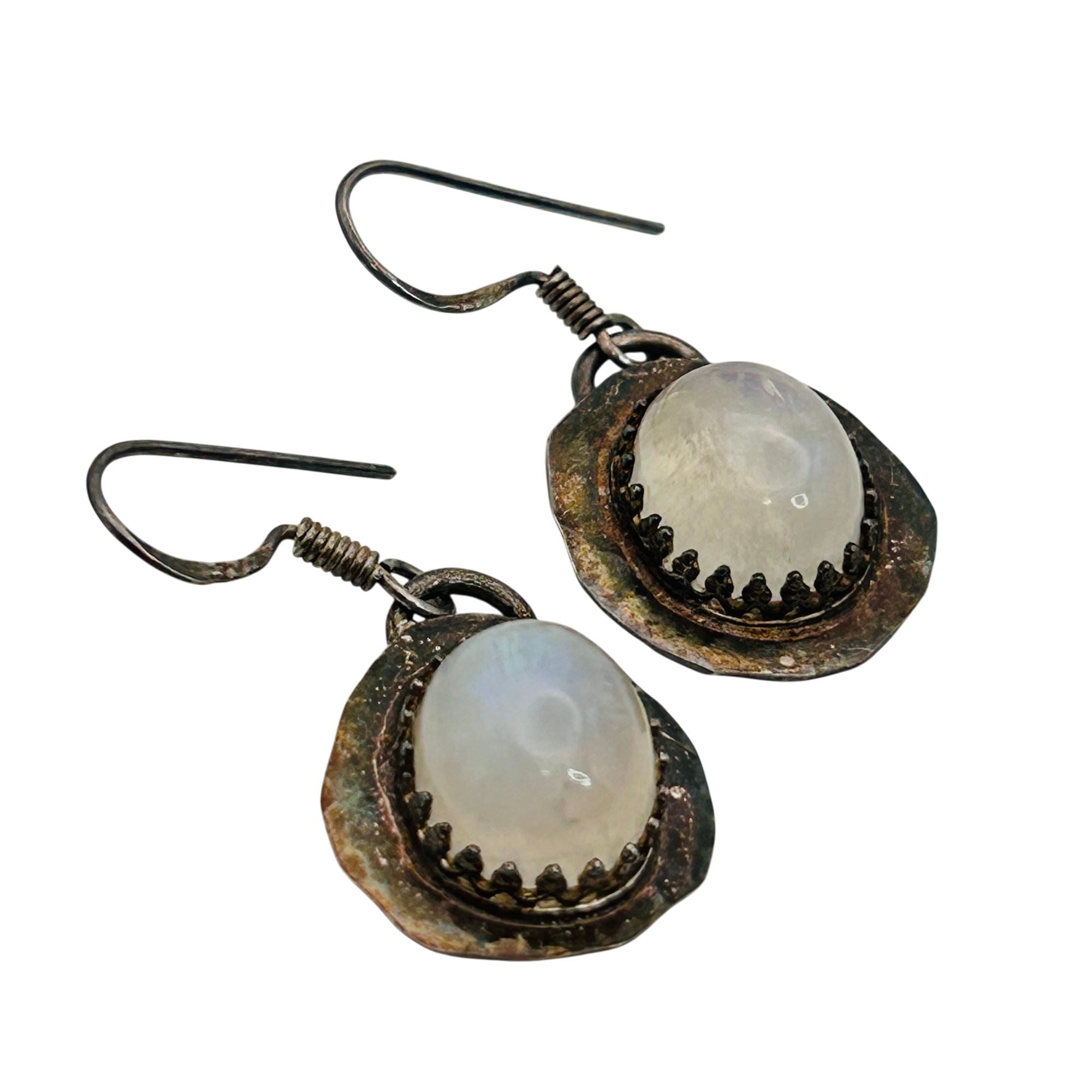 Vintage Sterling Moonstone Earrings