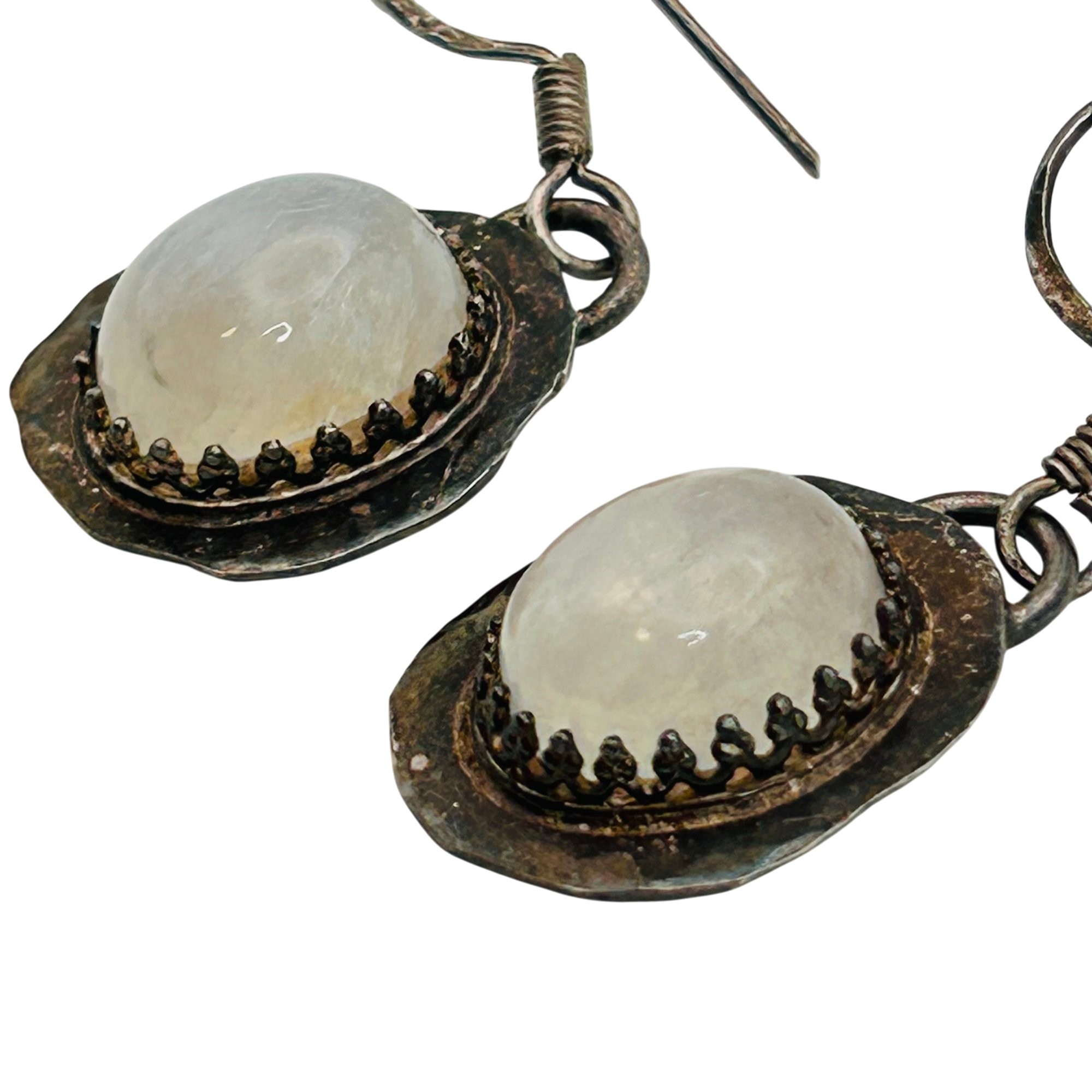 Vintage Sterling Moonstone Earrings