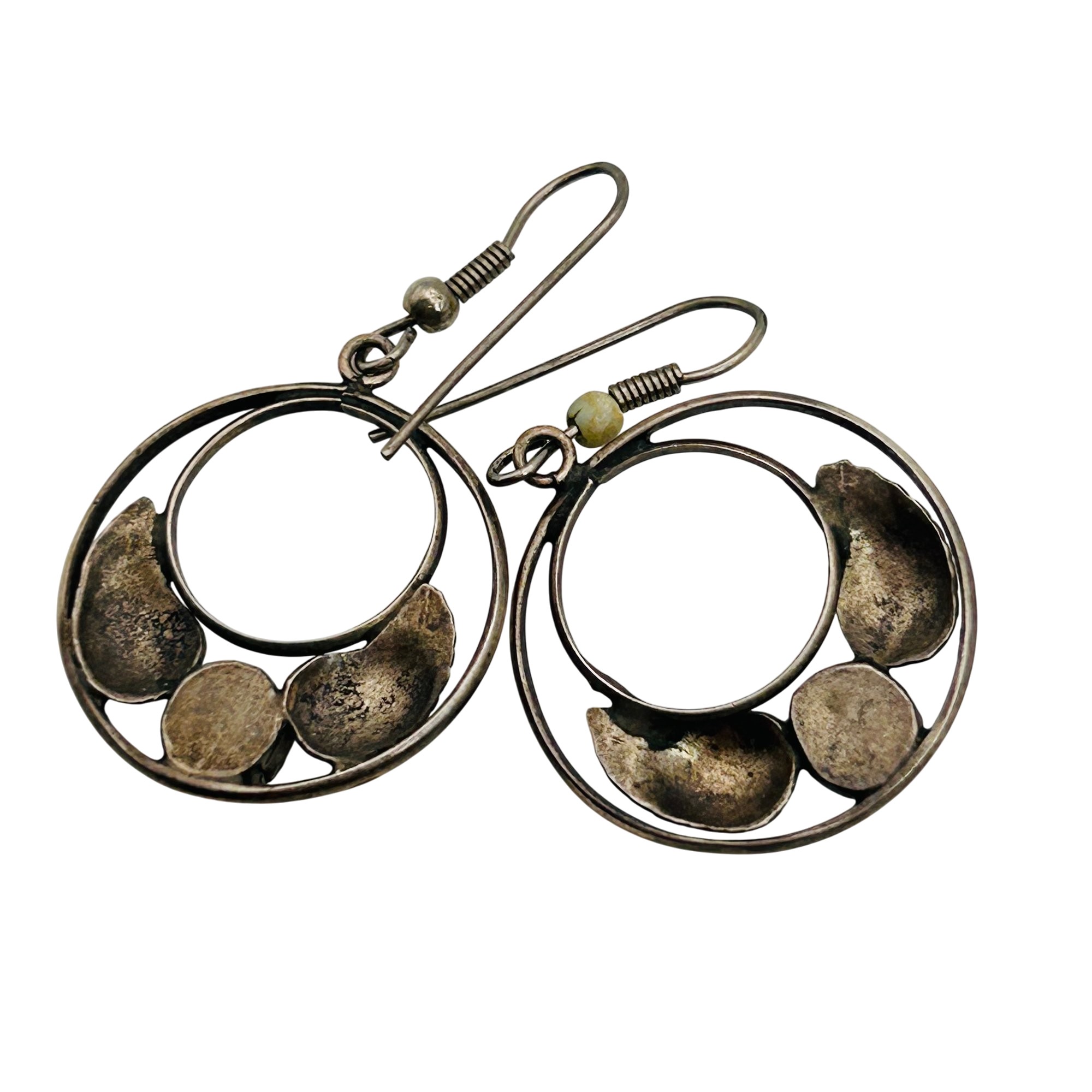 Navajo Sterling Coral Earrings