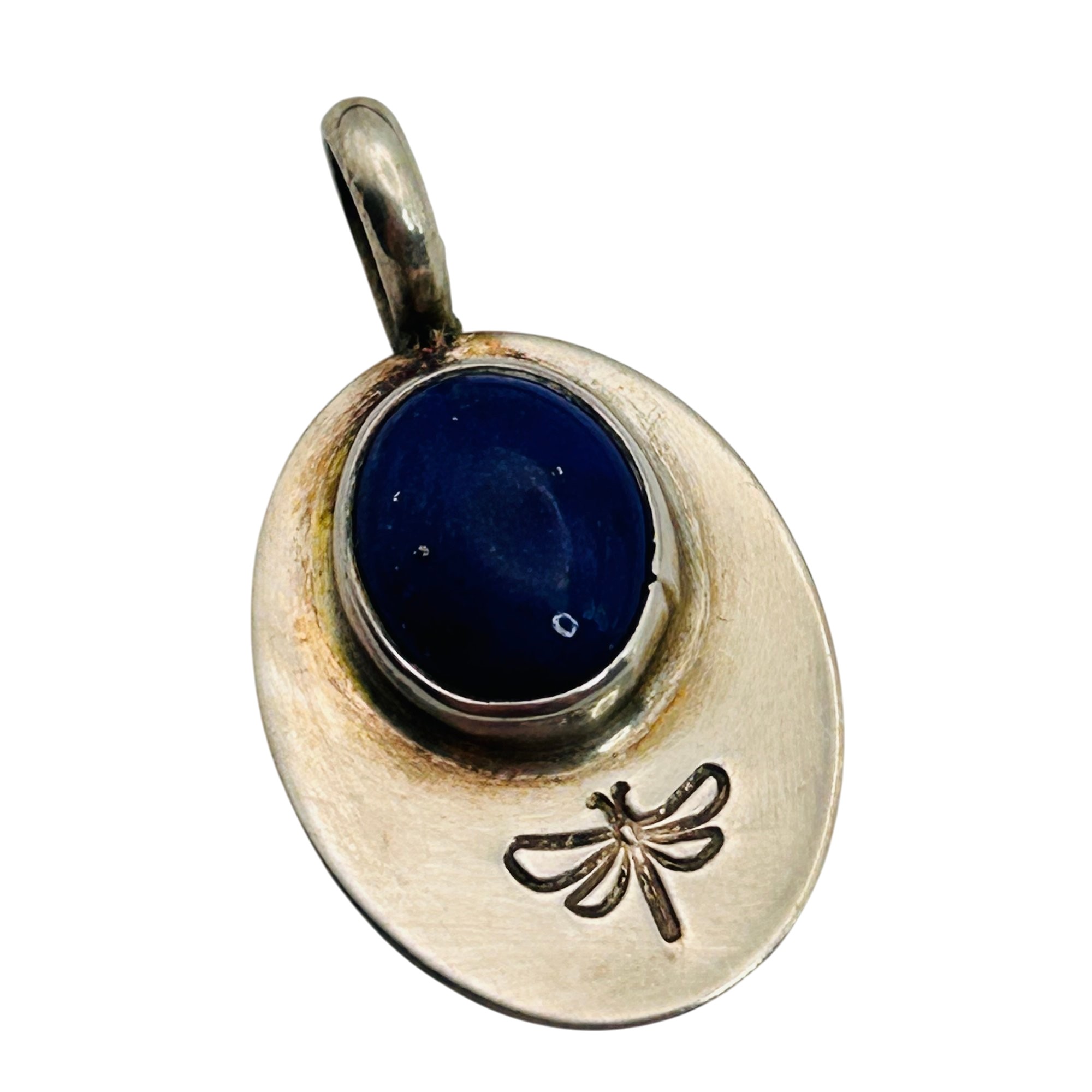 Denna Platero Navajo Sterling Lapis Pendant