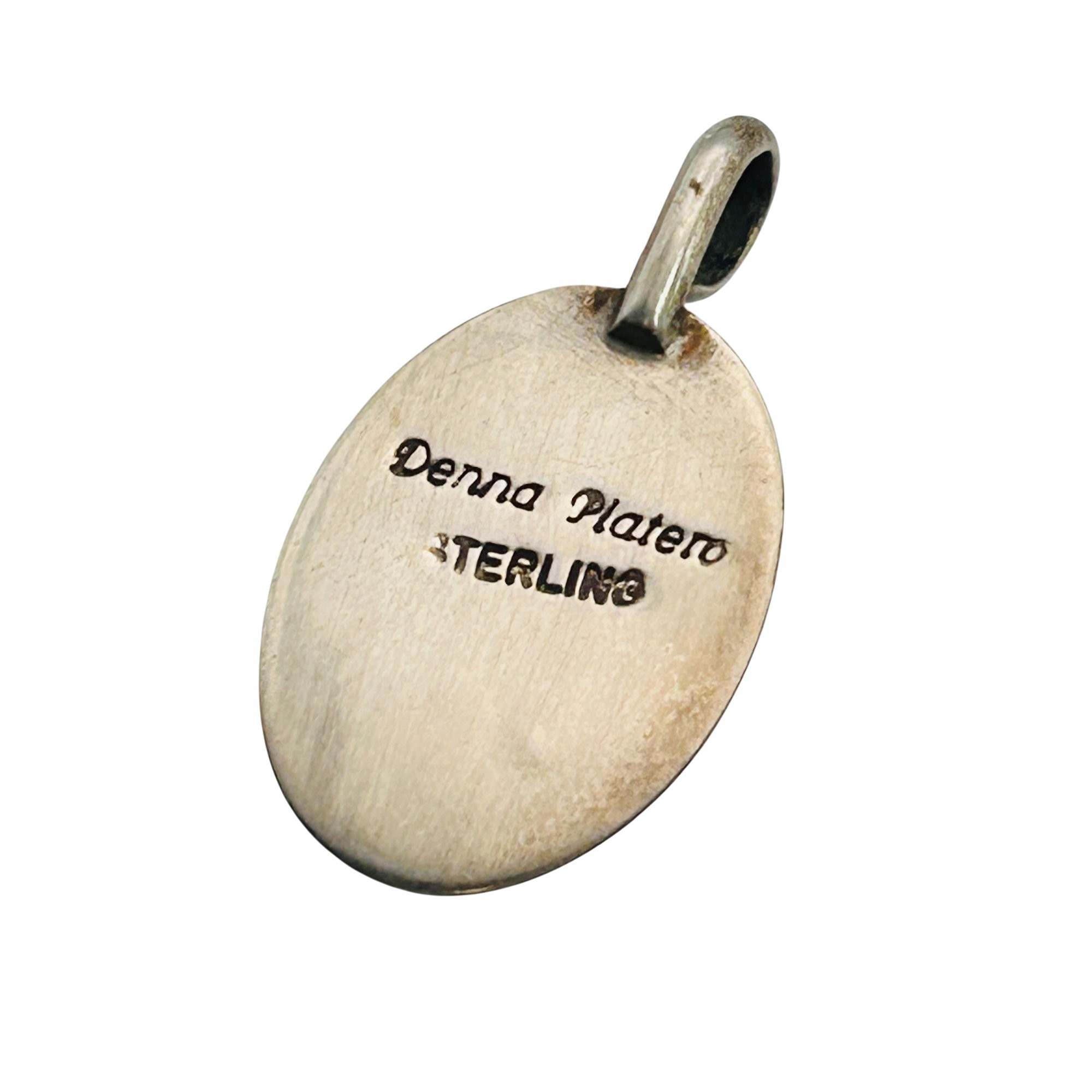 Denna Platero Navajo Sterling Lapis Pendant