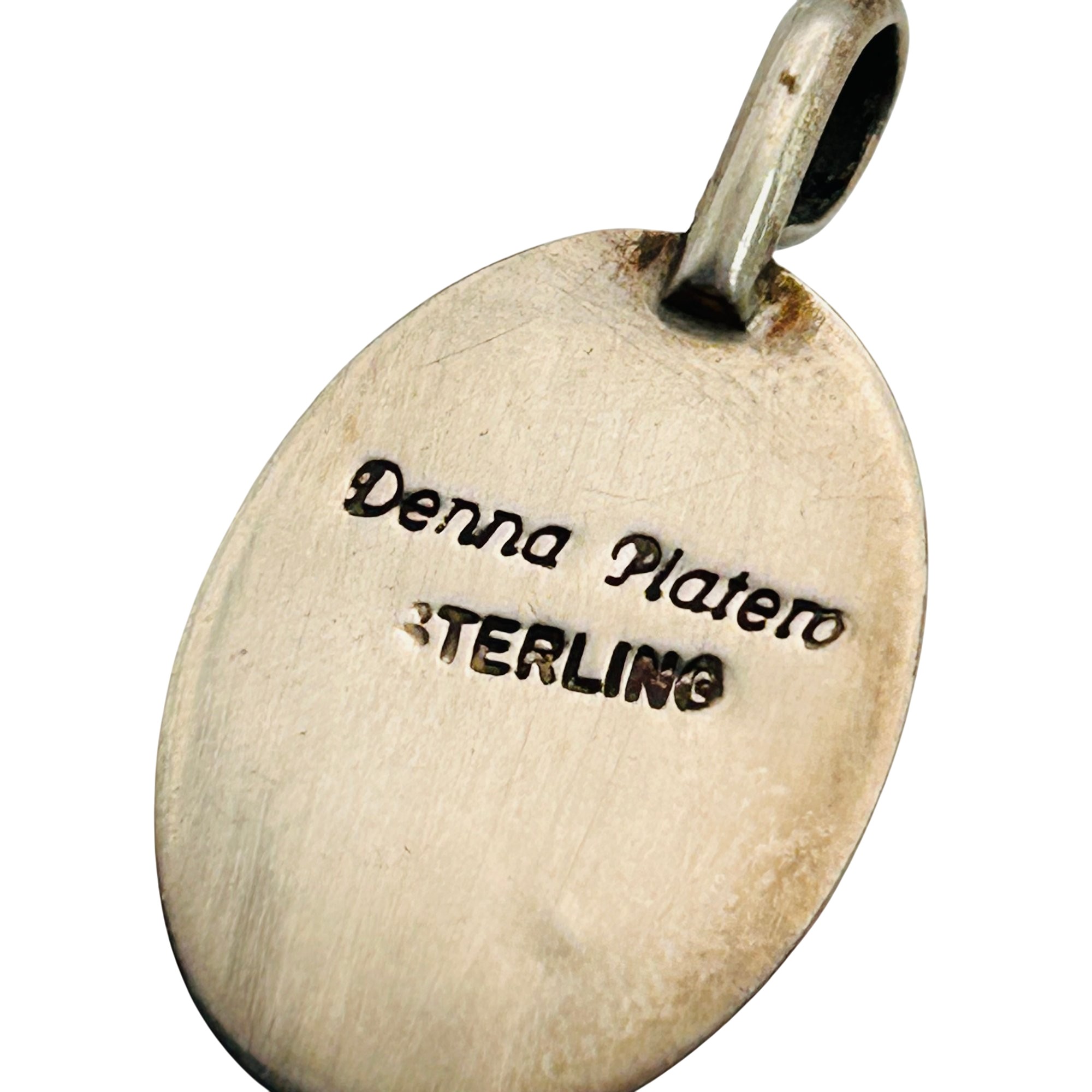 Denna Platero Navajo Sterling Lapis Pendant