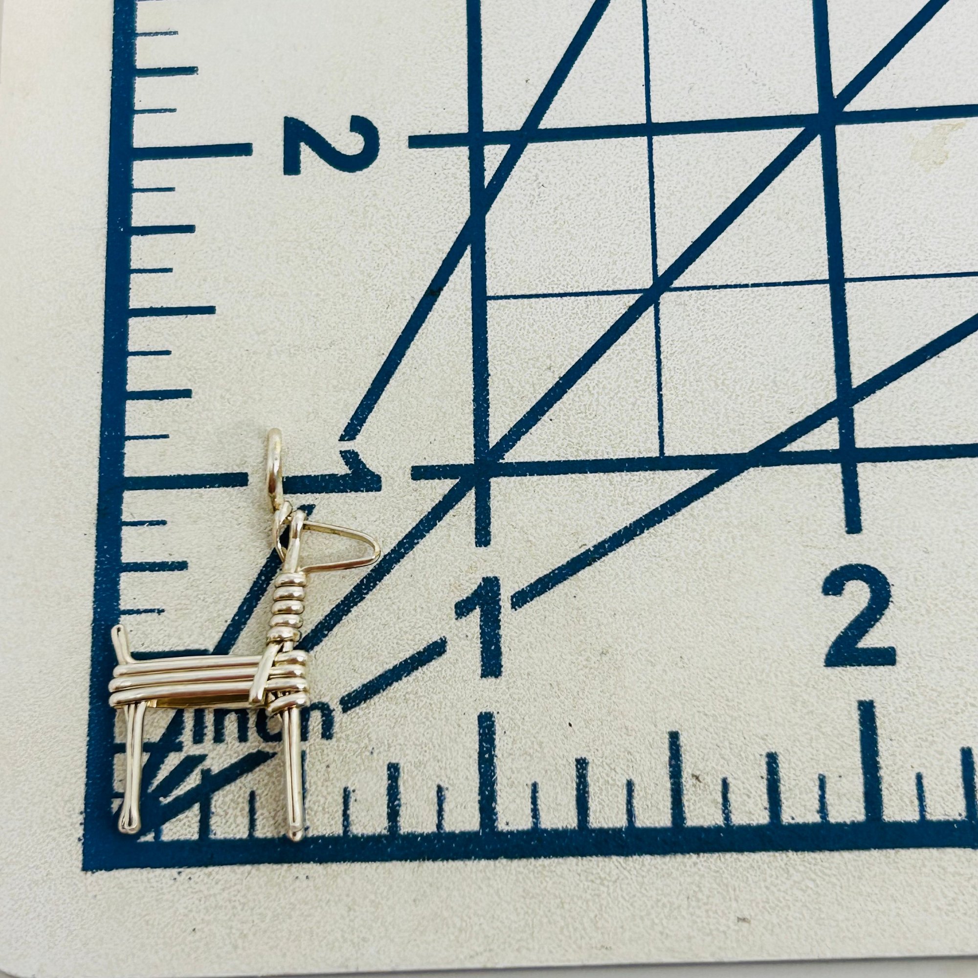 Jimmy Jensen Navajo Sterling Twig Deer Pendant