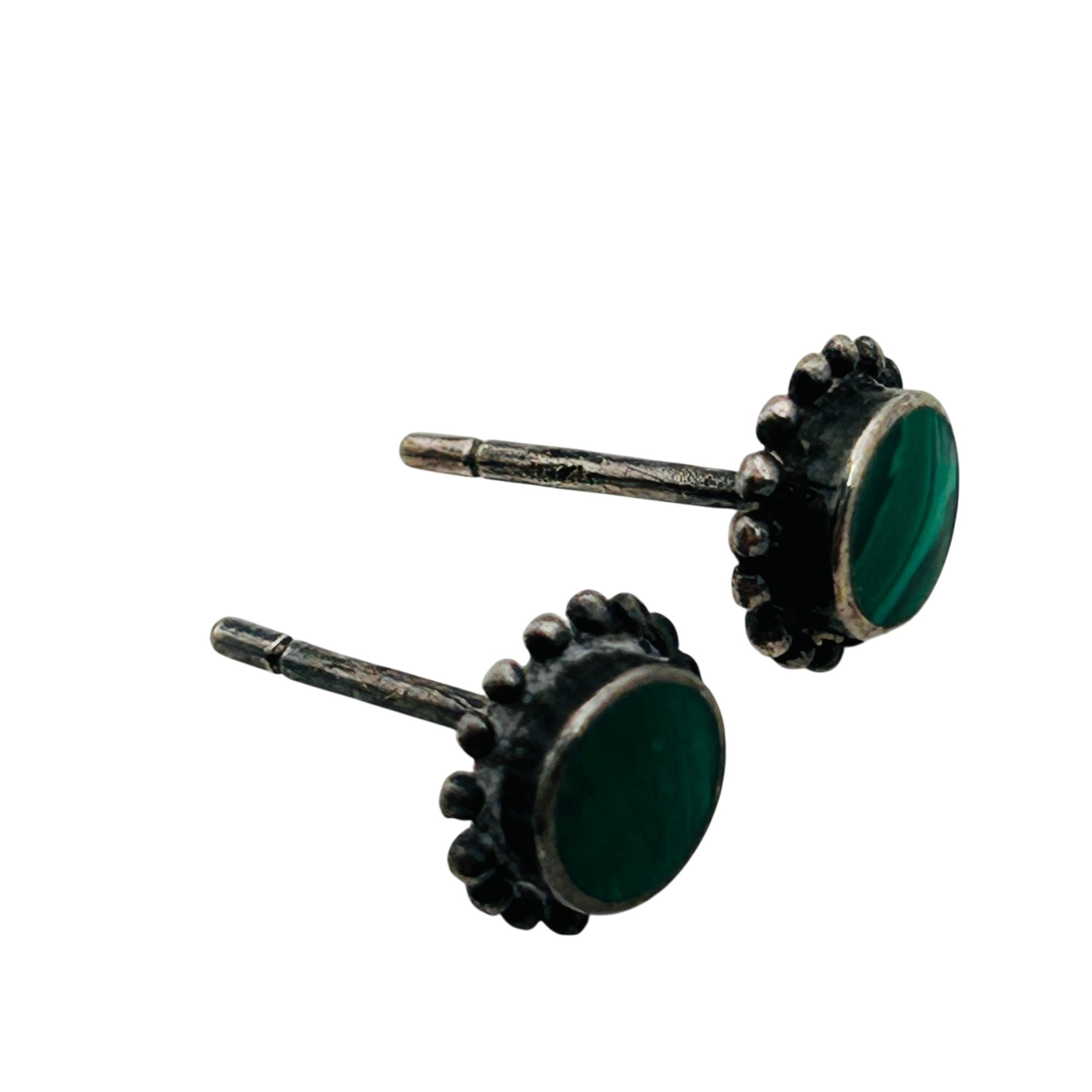 Native Sterling Malachite Earrings