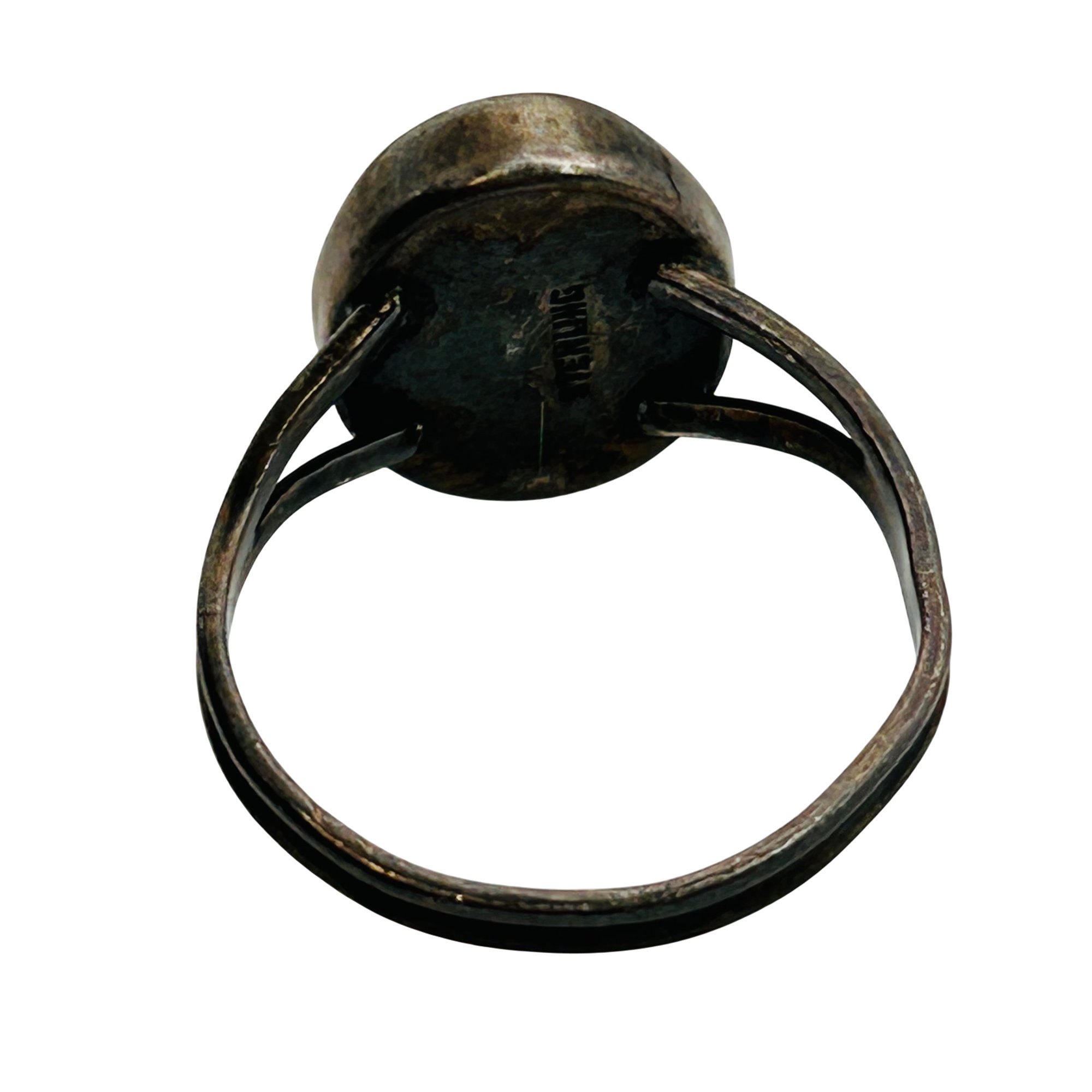 Native Sterling Abalone Ring Sz 5.5