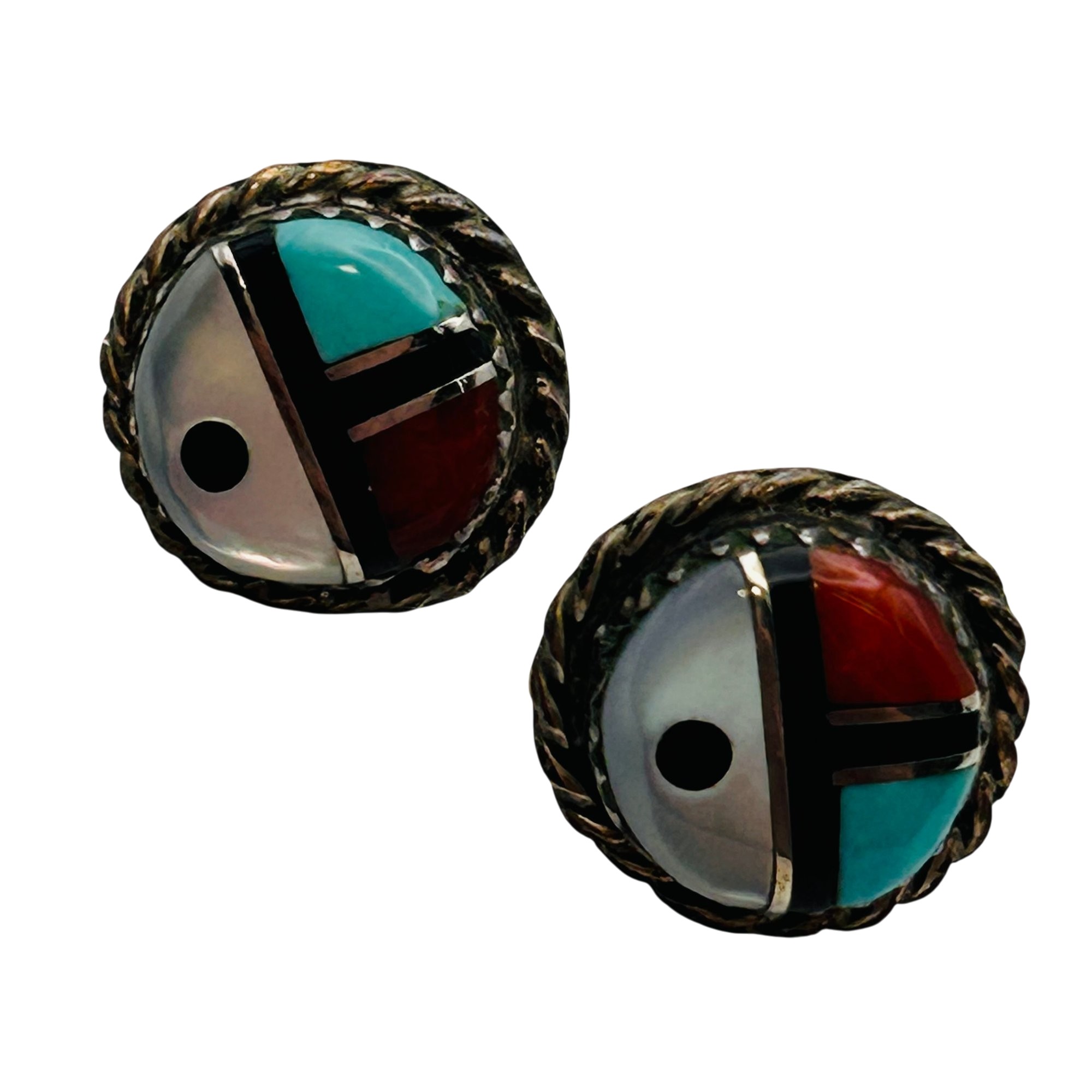 Zuni Sterling Large Sunface Earrings