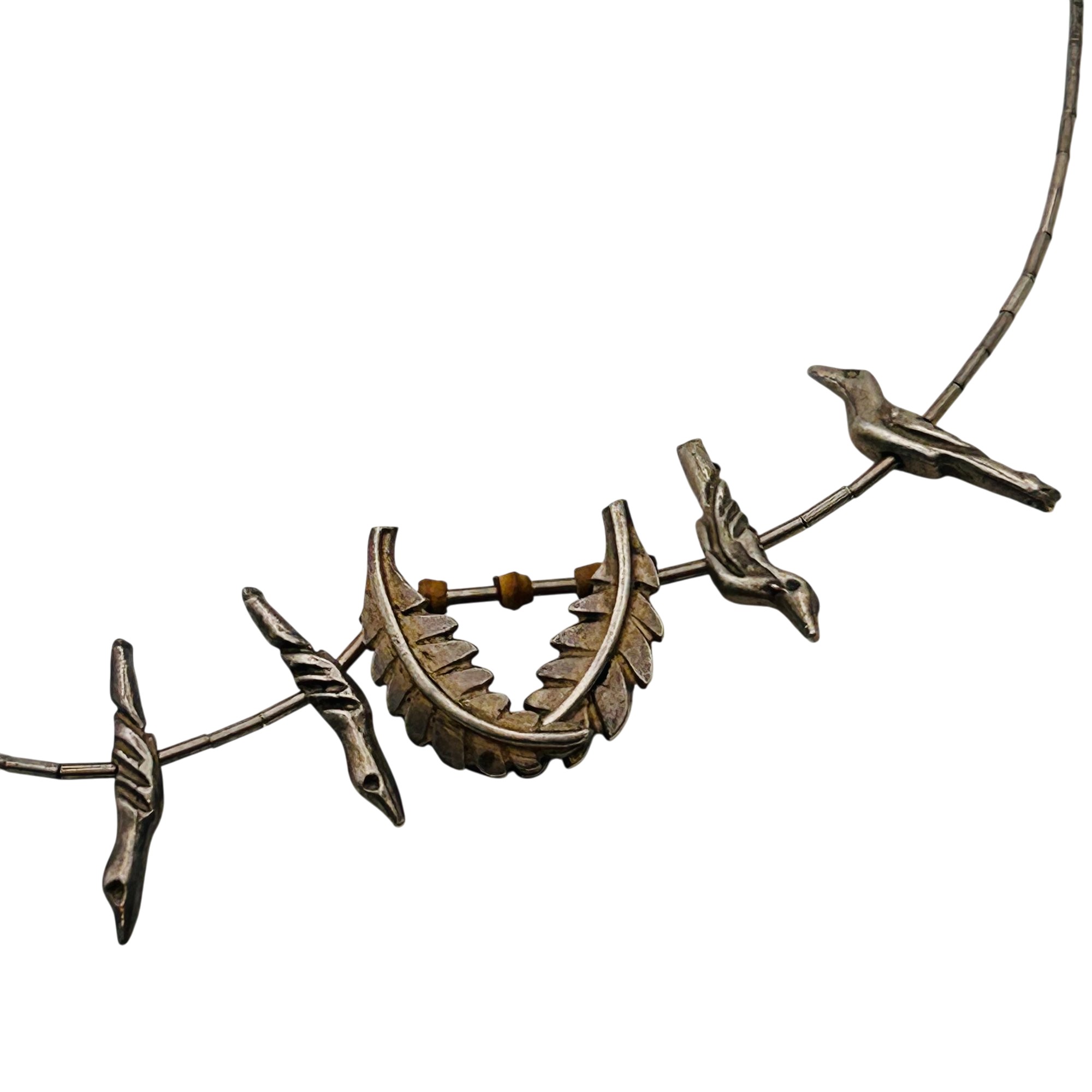 Southwest Sterling Liquid Silver Pendant Necklace
