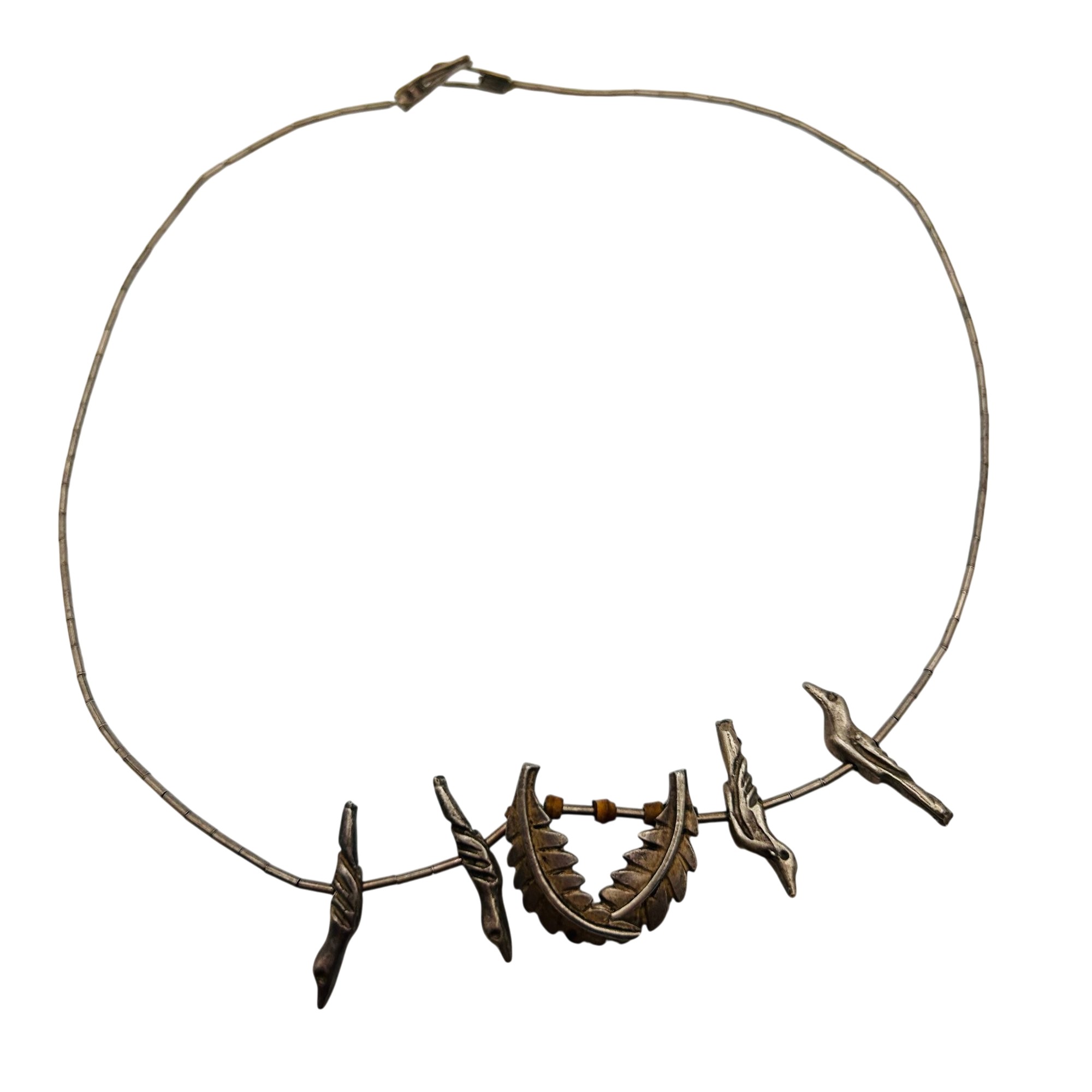 Southwest Sterling Liquid Silver Pendant Necklace