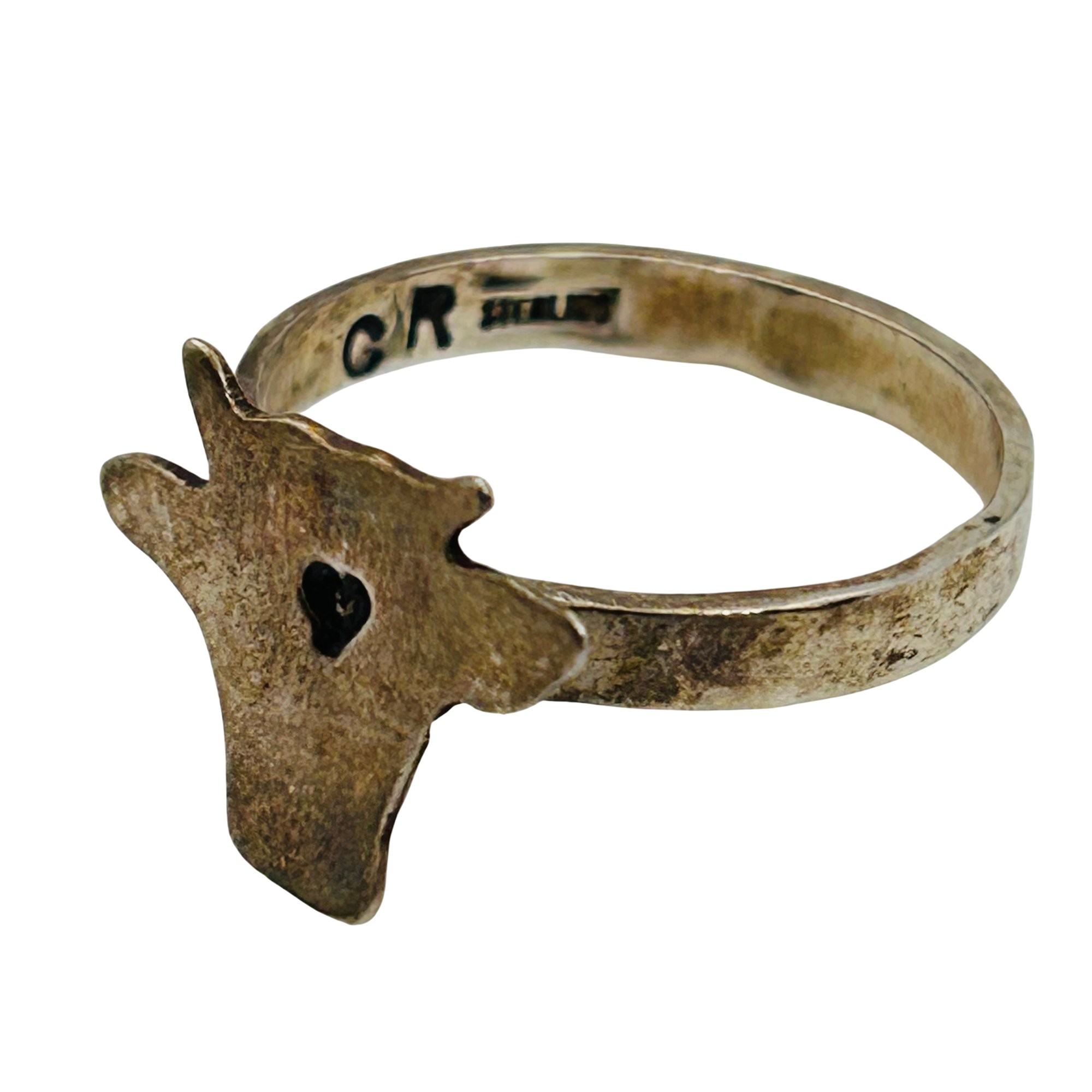Signed Navajo Sterling Ring Sz 8.5
