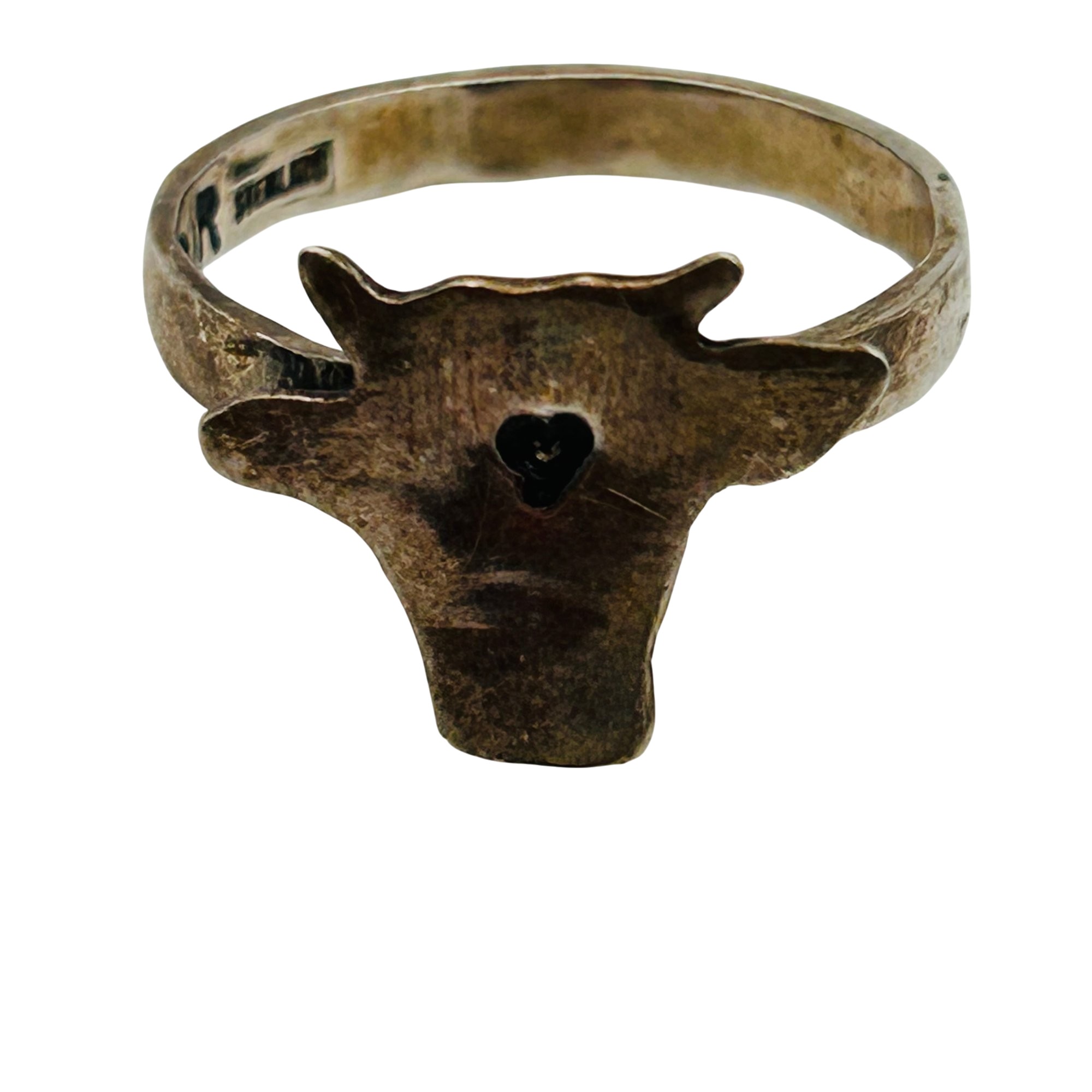 Signed Navajo Sterling Ring Sz 8.5