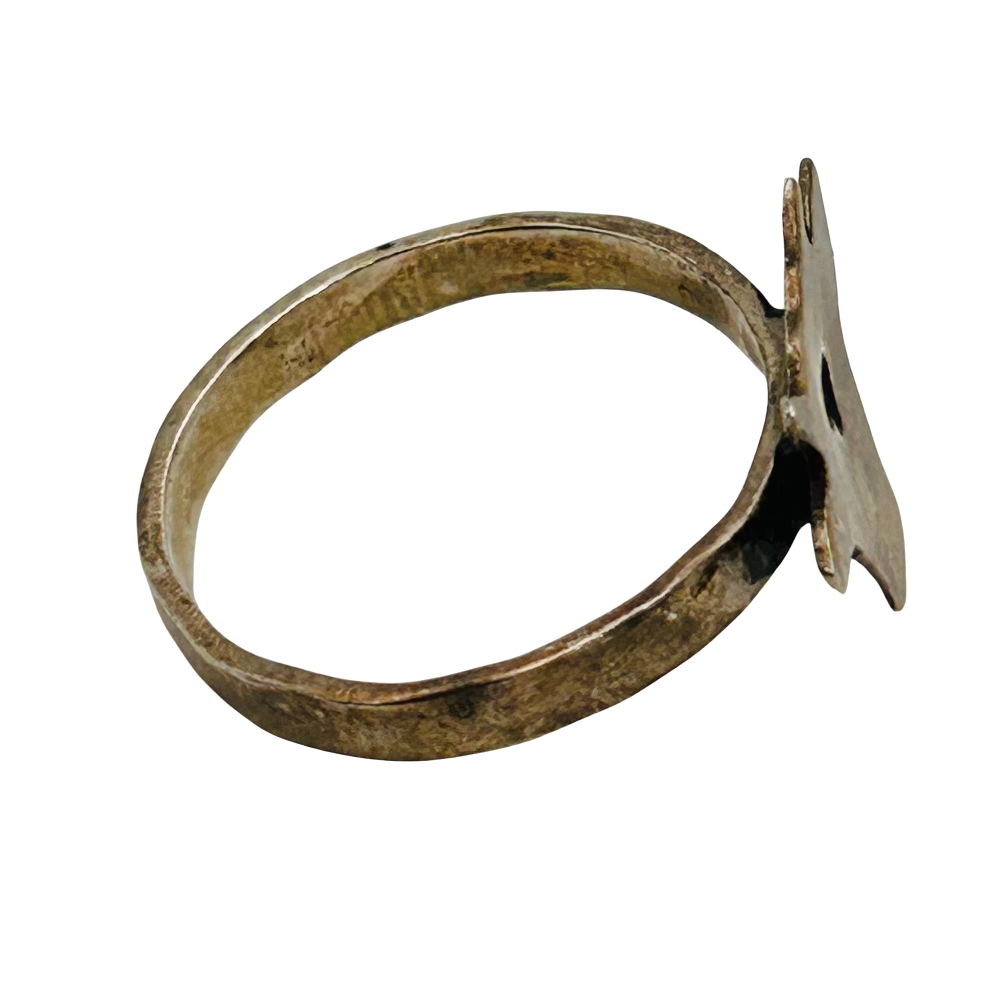 Signed Navajo Sterling Ring Sz 8.5
