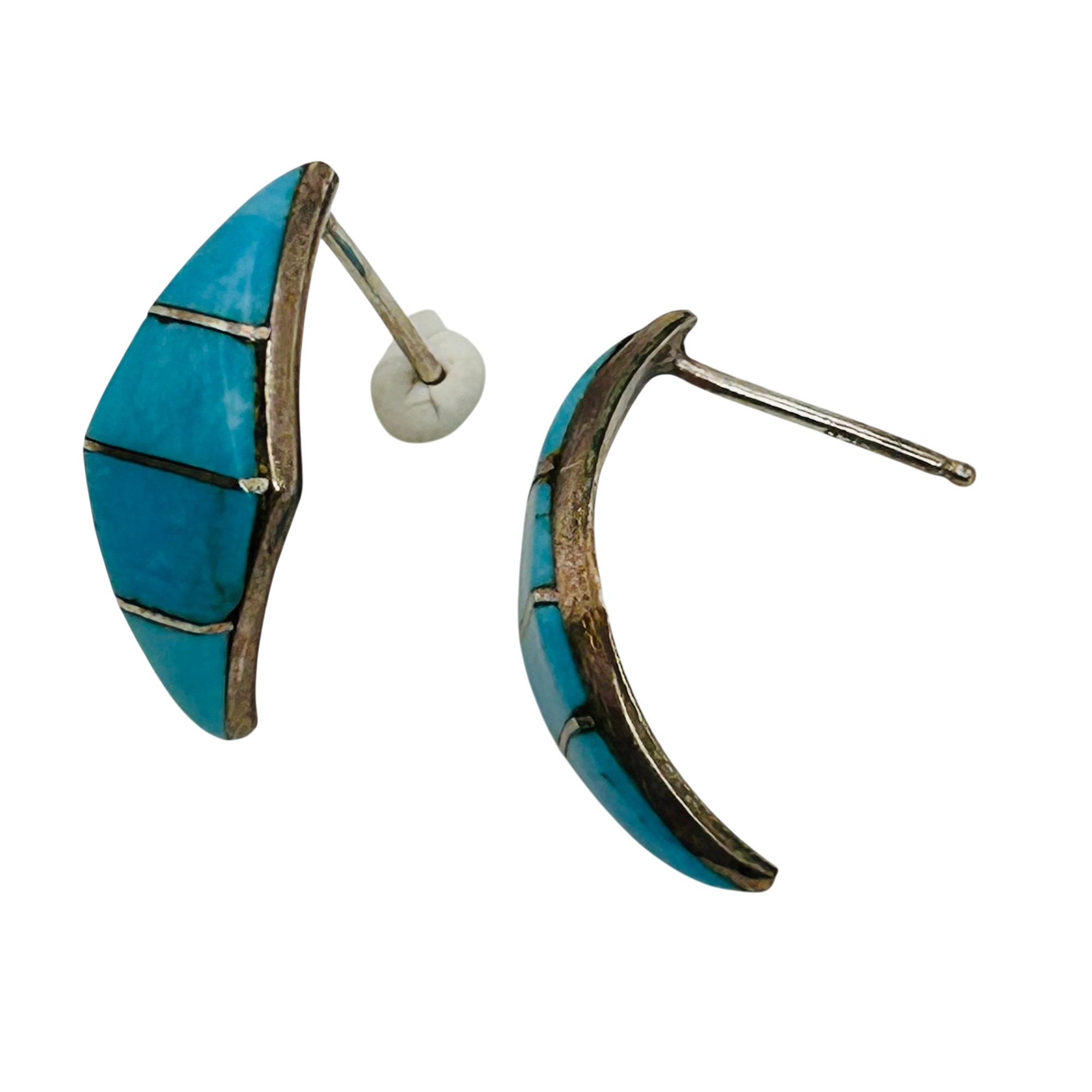 M. Lalio Zuni Sterling Turquoise Earrings
