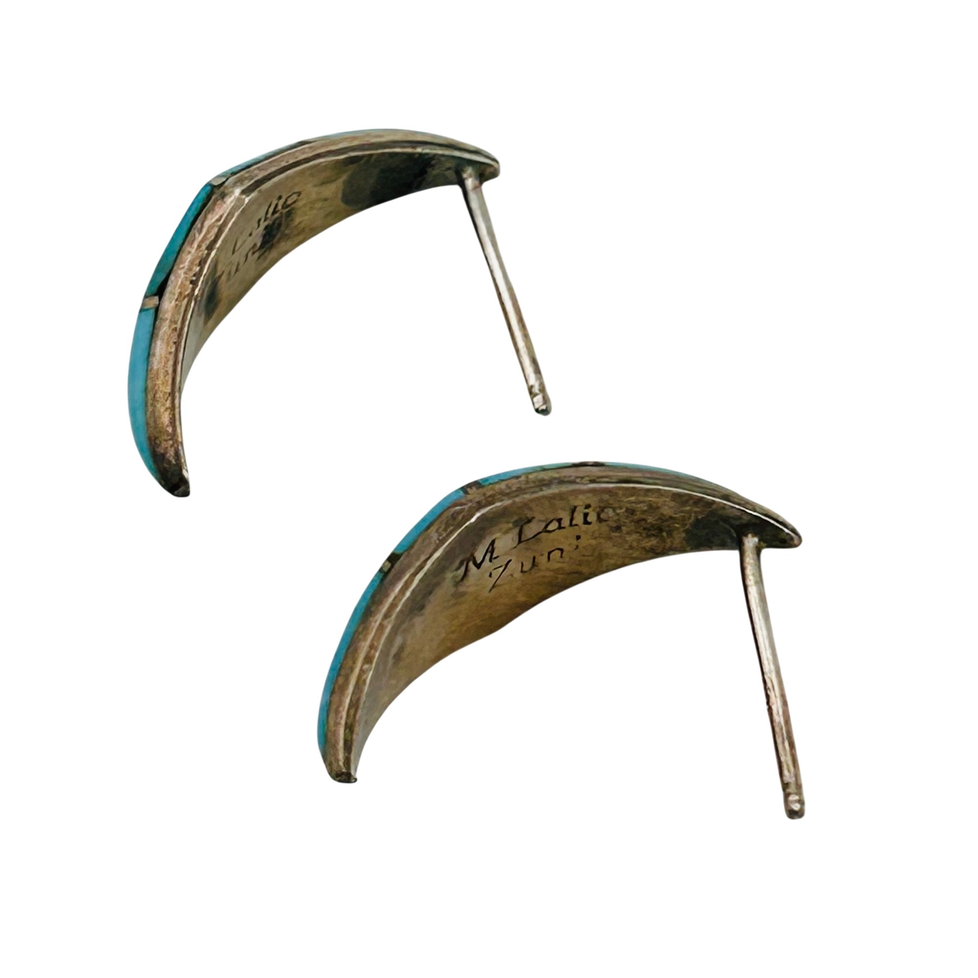 M. Lalio Zuni Sterling Turquoise Earrings
