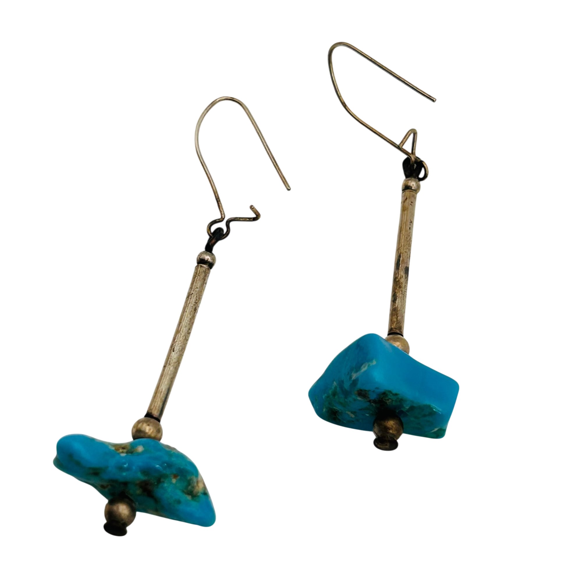 Southwest Sterling Turquoise Earrings