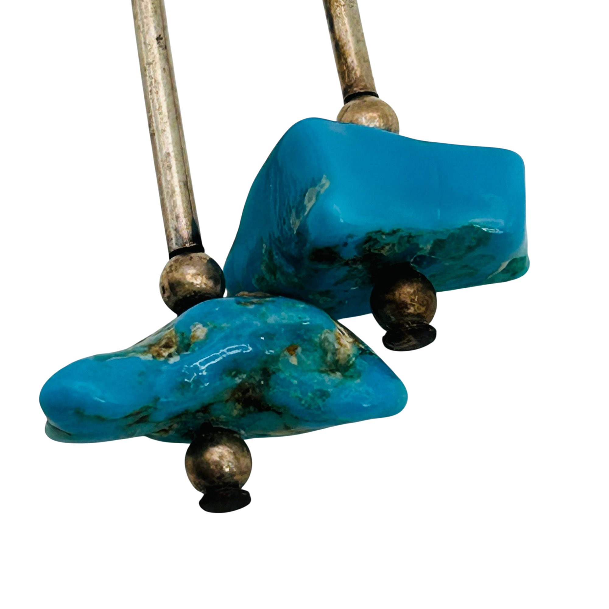 Southwest Sterling Turquoise Earrings