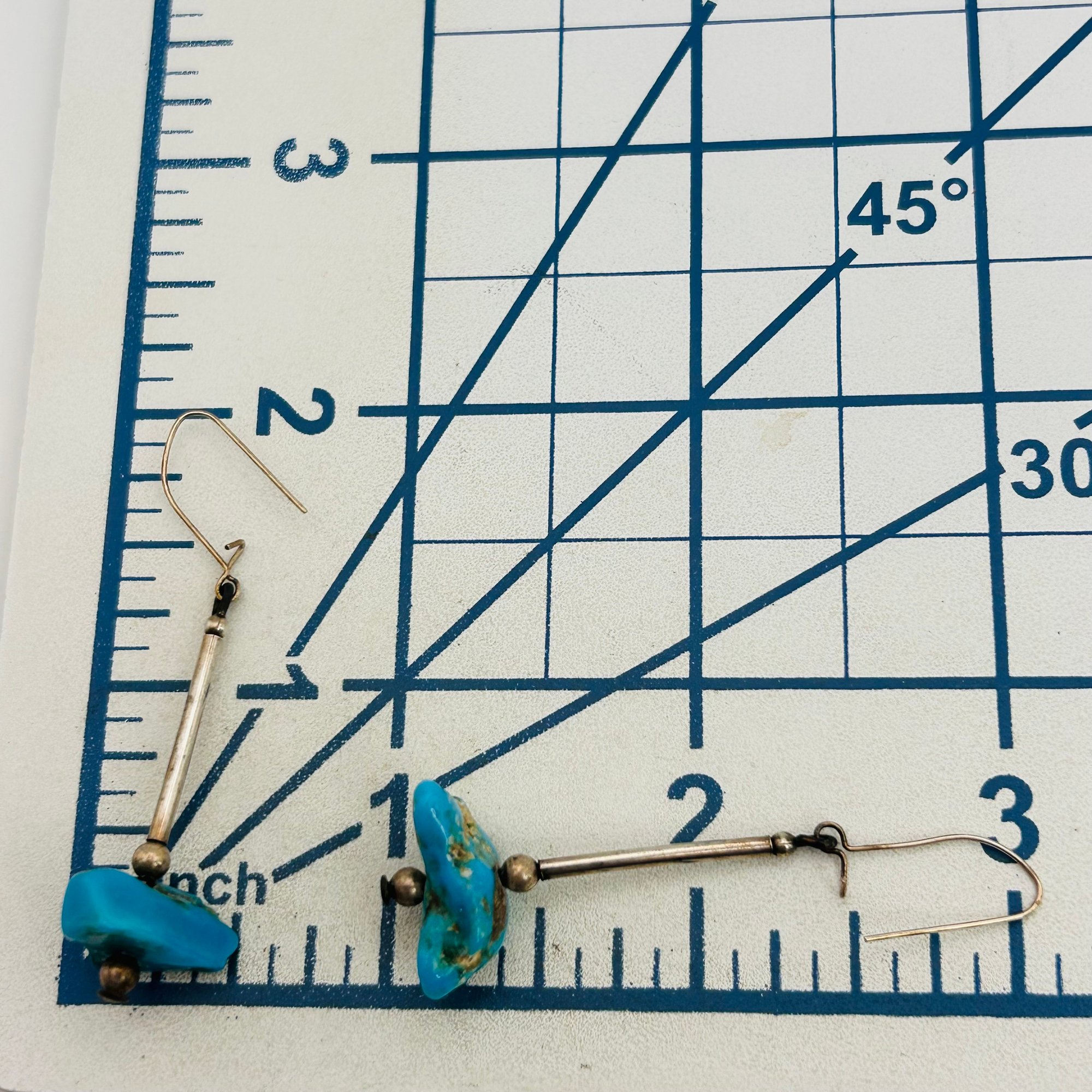 Southwest Sterling Turquoise Earrings