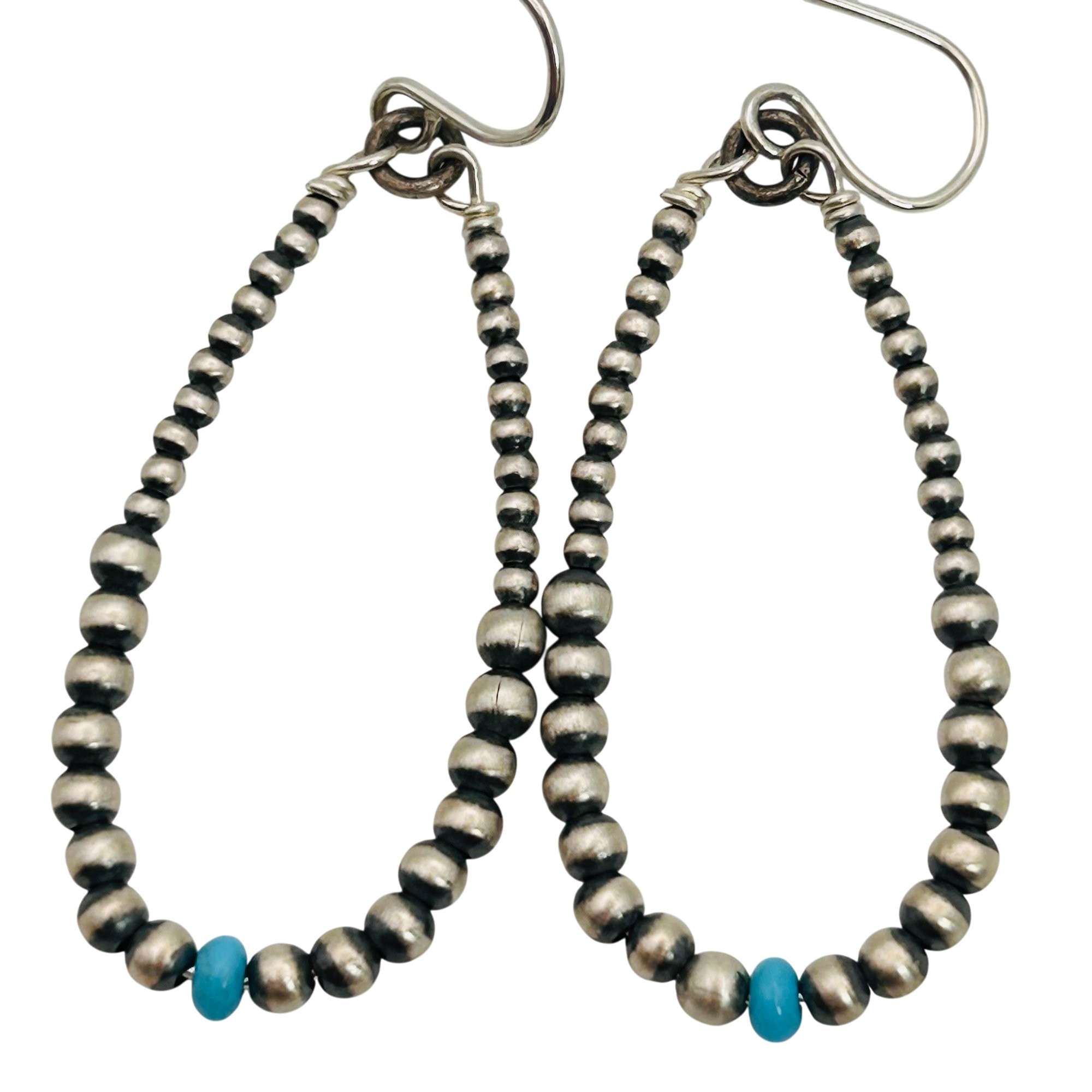 Southwest Sterling Bead Earrings