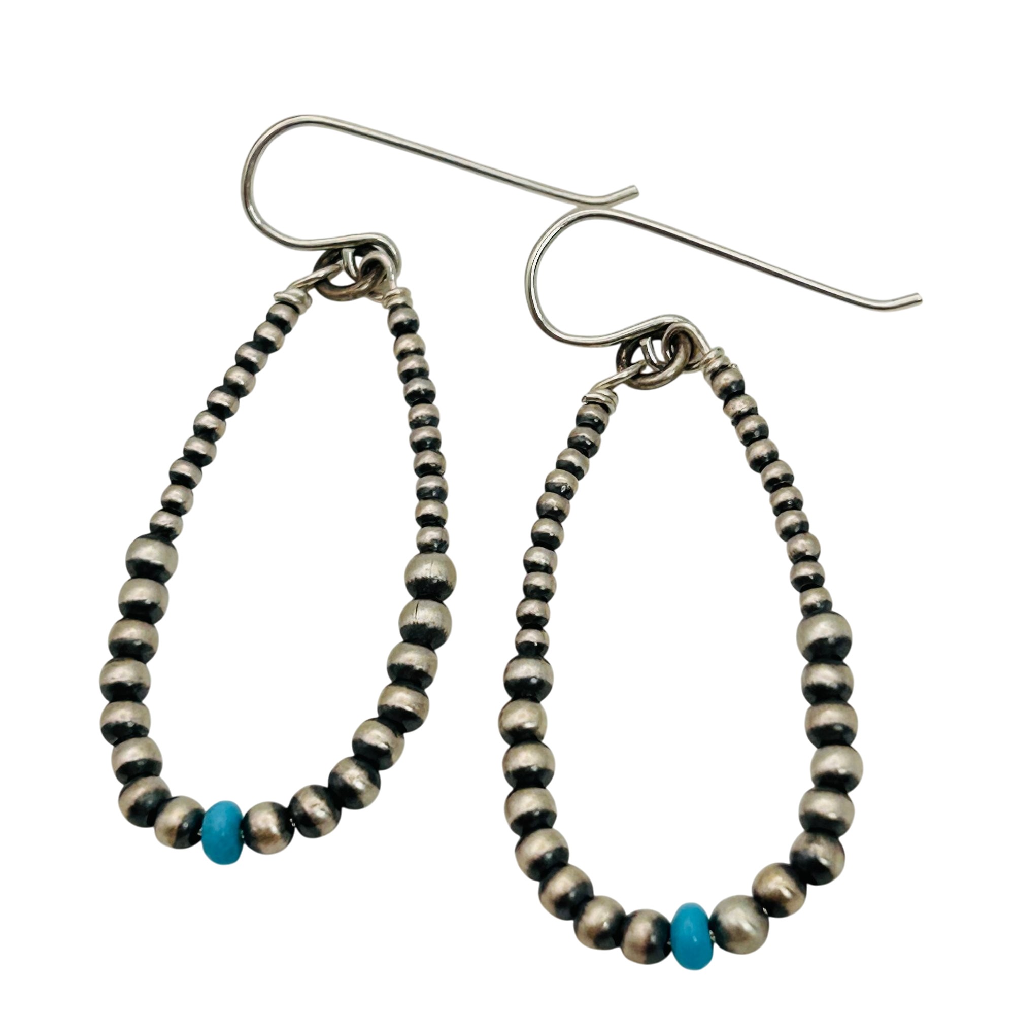 Southwest Sterling Bead Earrings