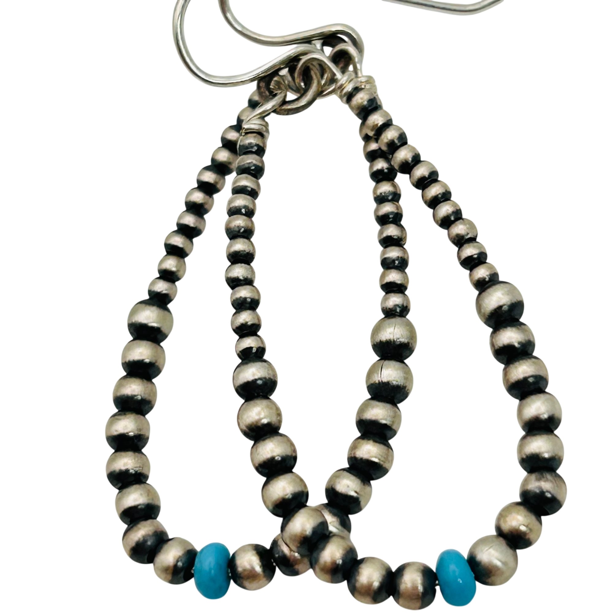 Southwest Sterling Bead Earrings