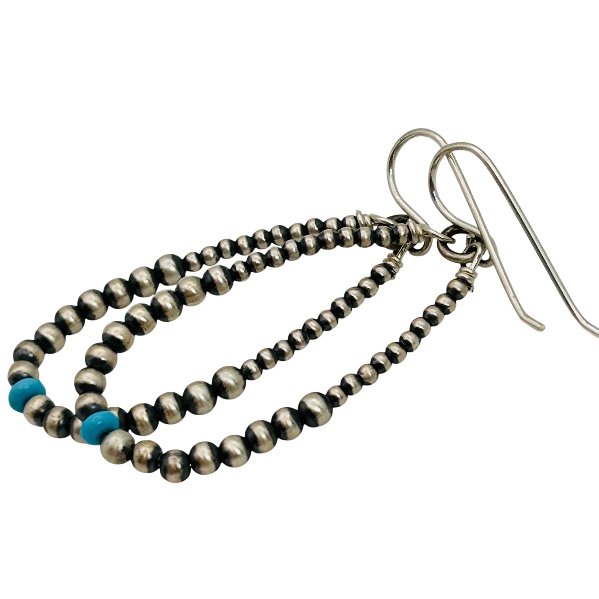Southwest Sterling Bead Earrings