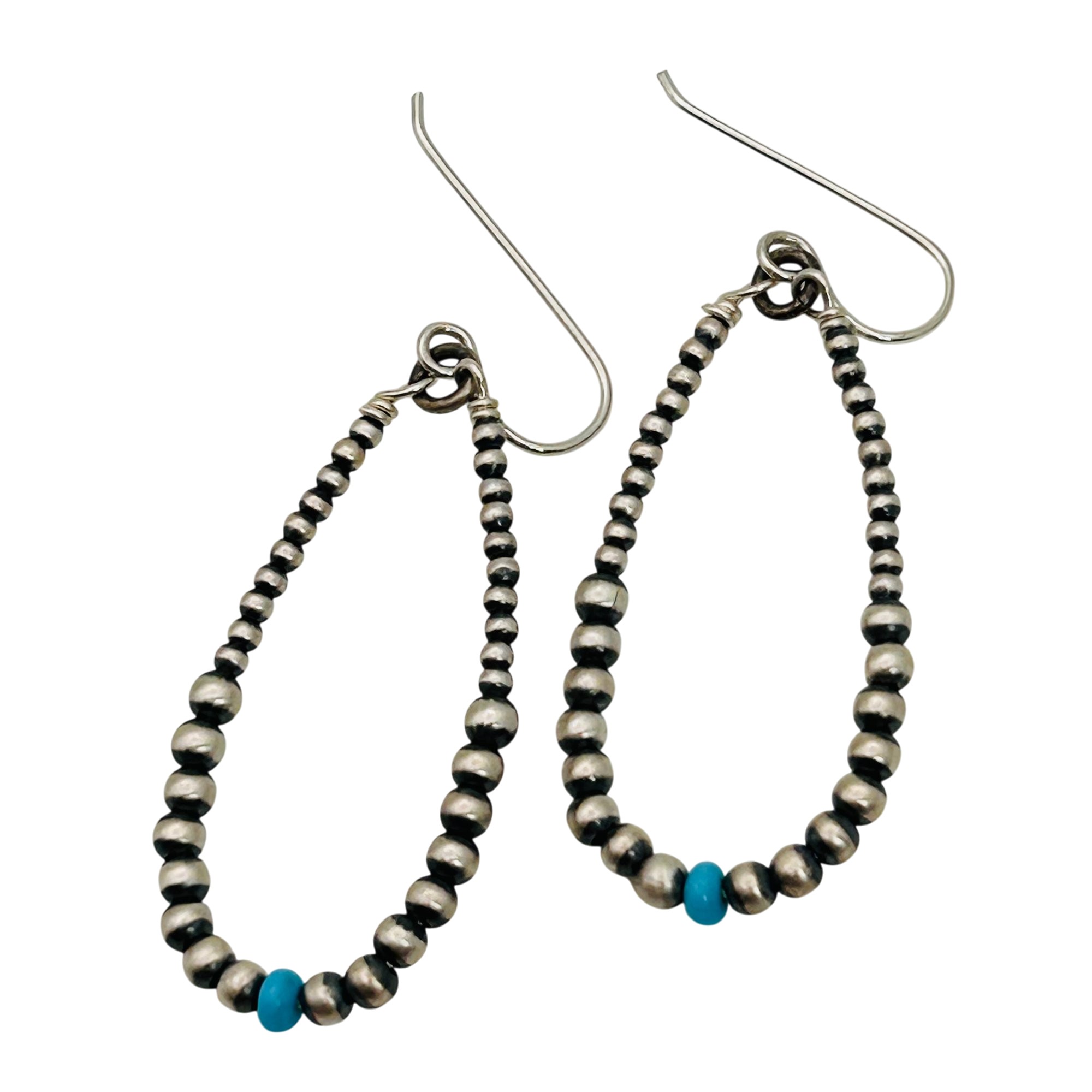 Southwest Sterling Bead Earrings