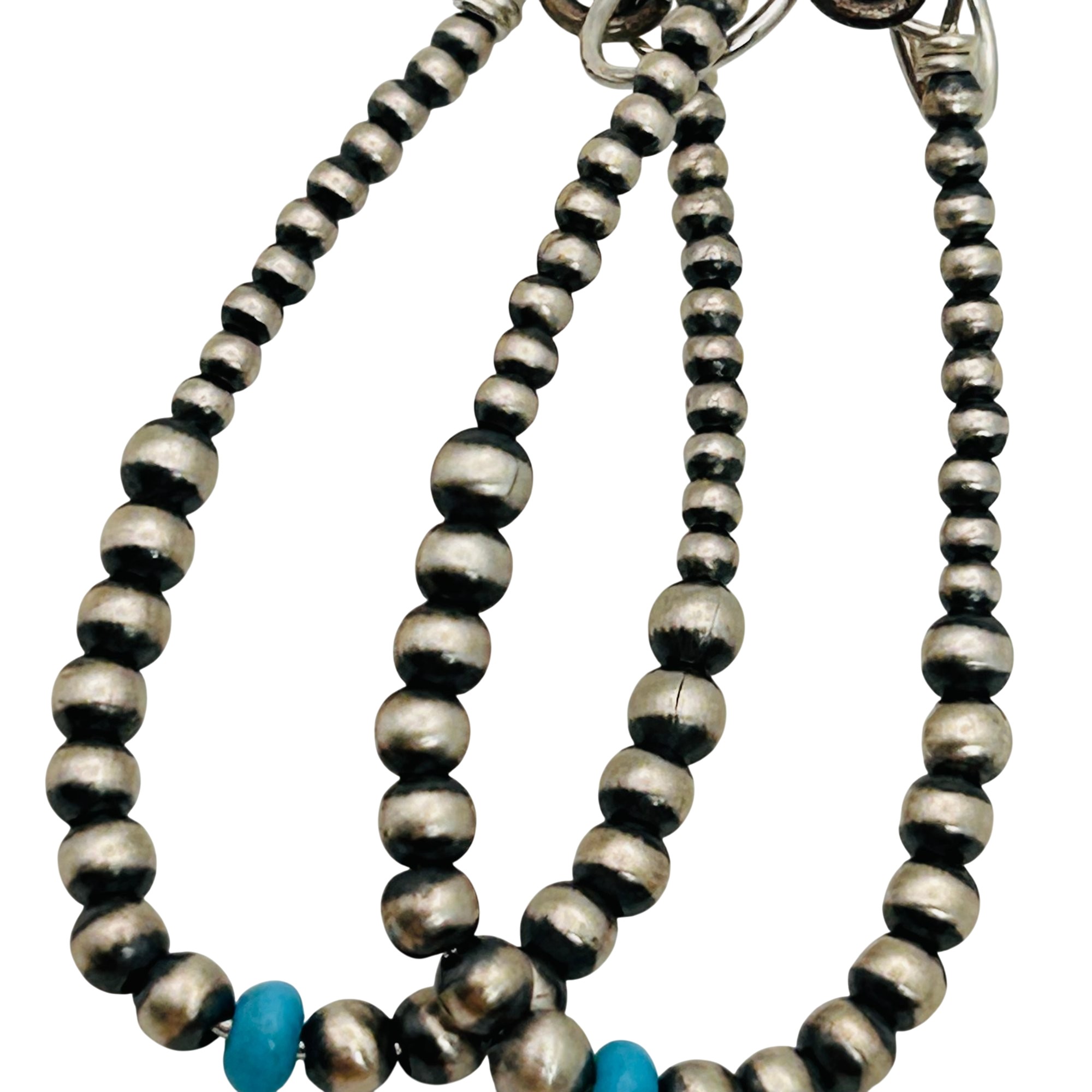 Southwest Sterling Bead Earrings