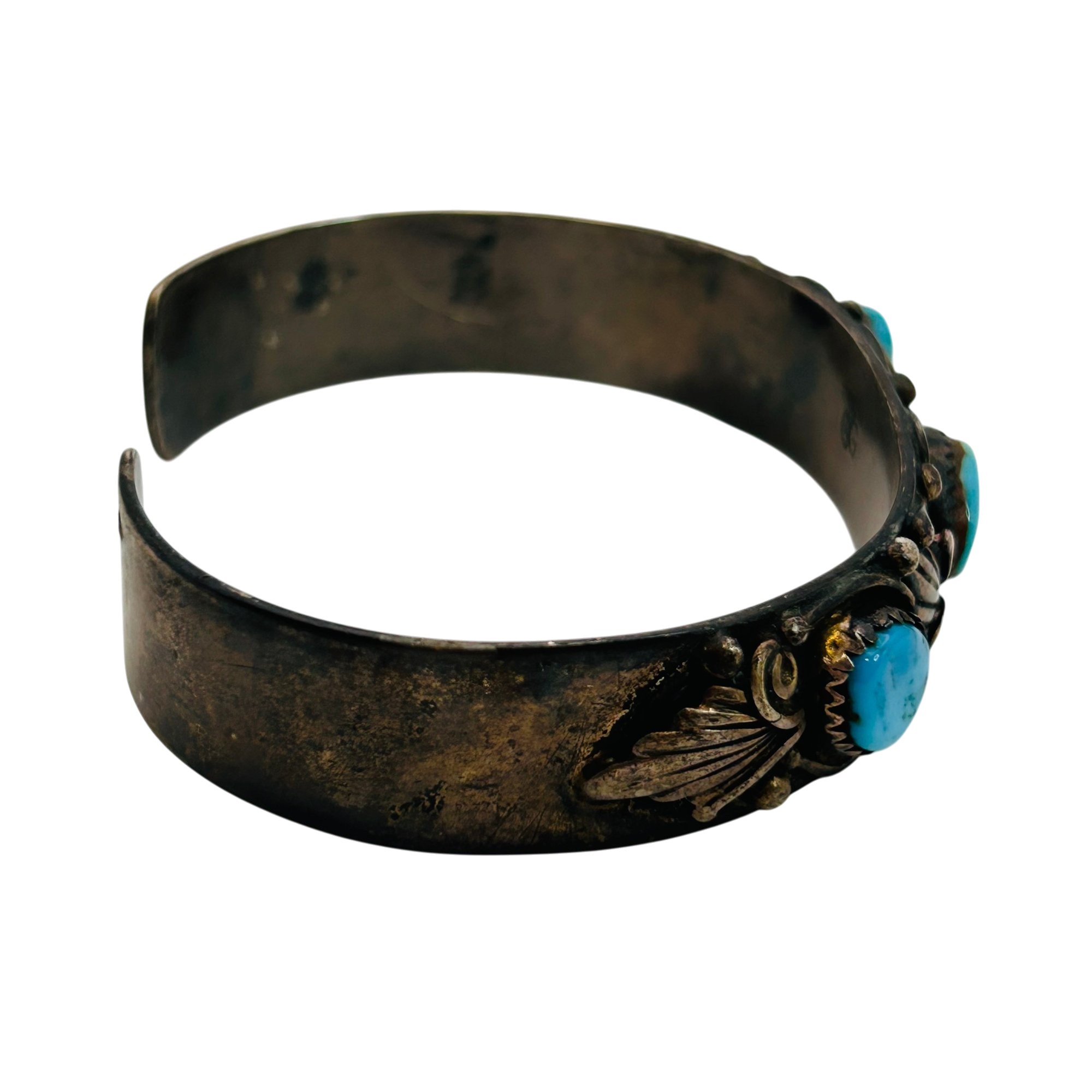 Vintage Signed Navajo Sterling Cuff Bracelet