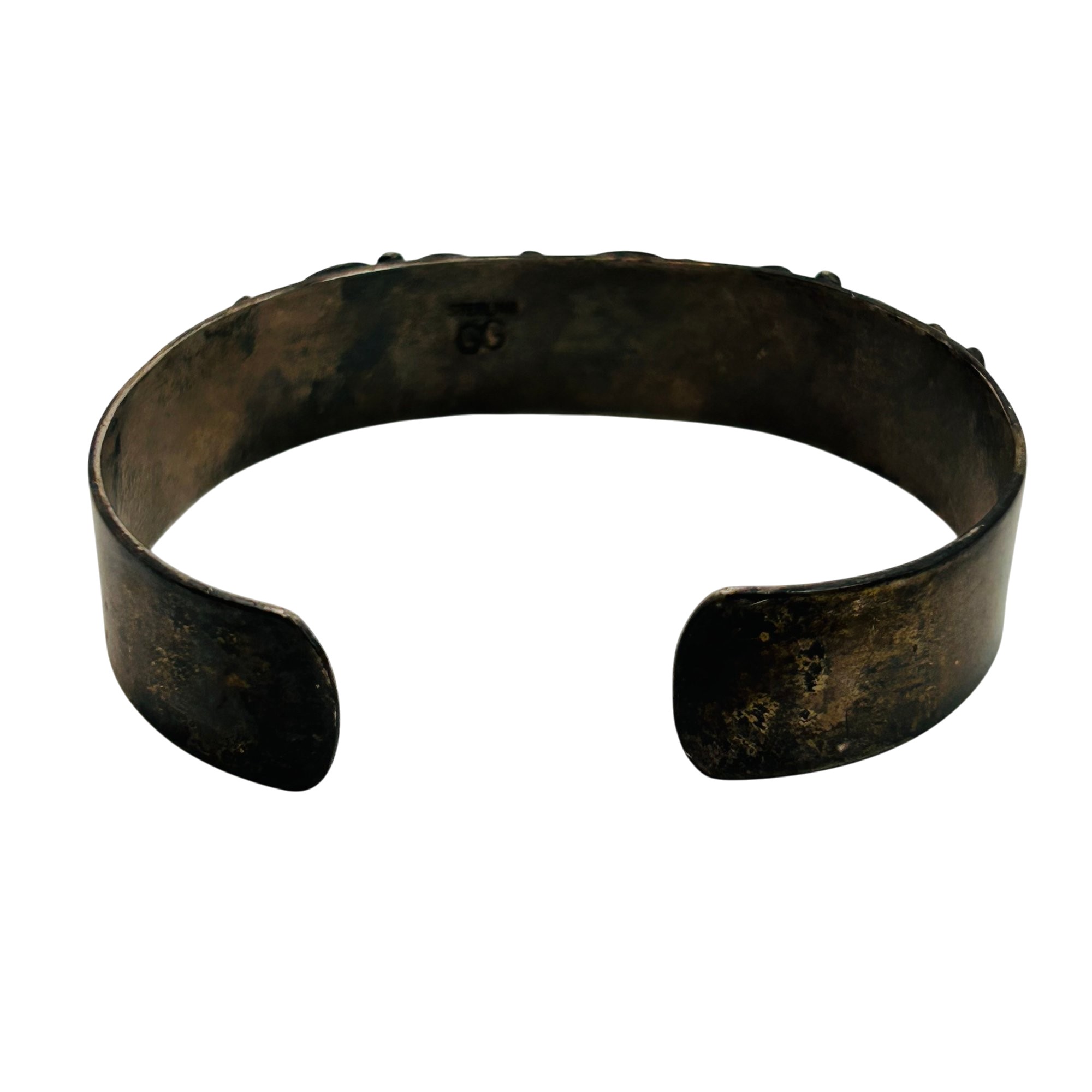 Vintage Signed Navajo Sterling Cuff Bracelet