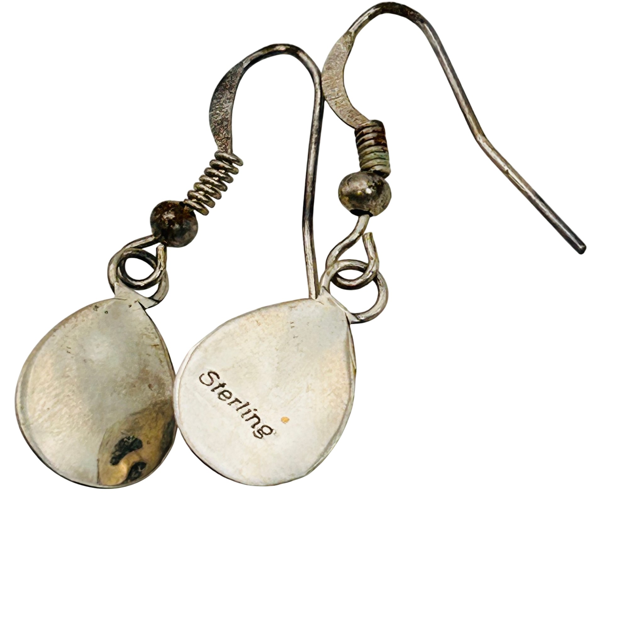 Navajo Sterling Bear Claw Earrings
