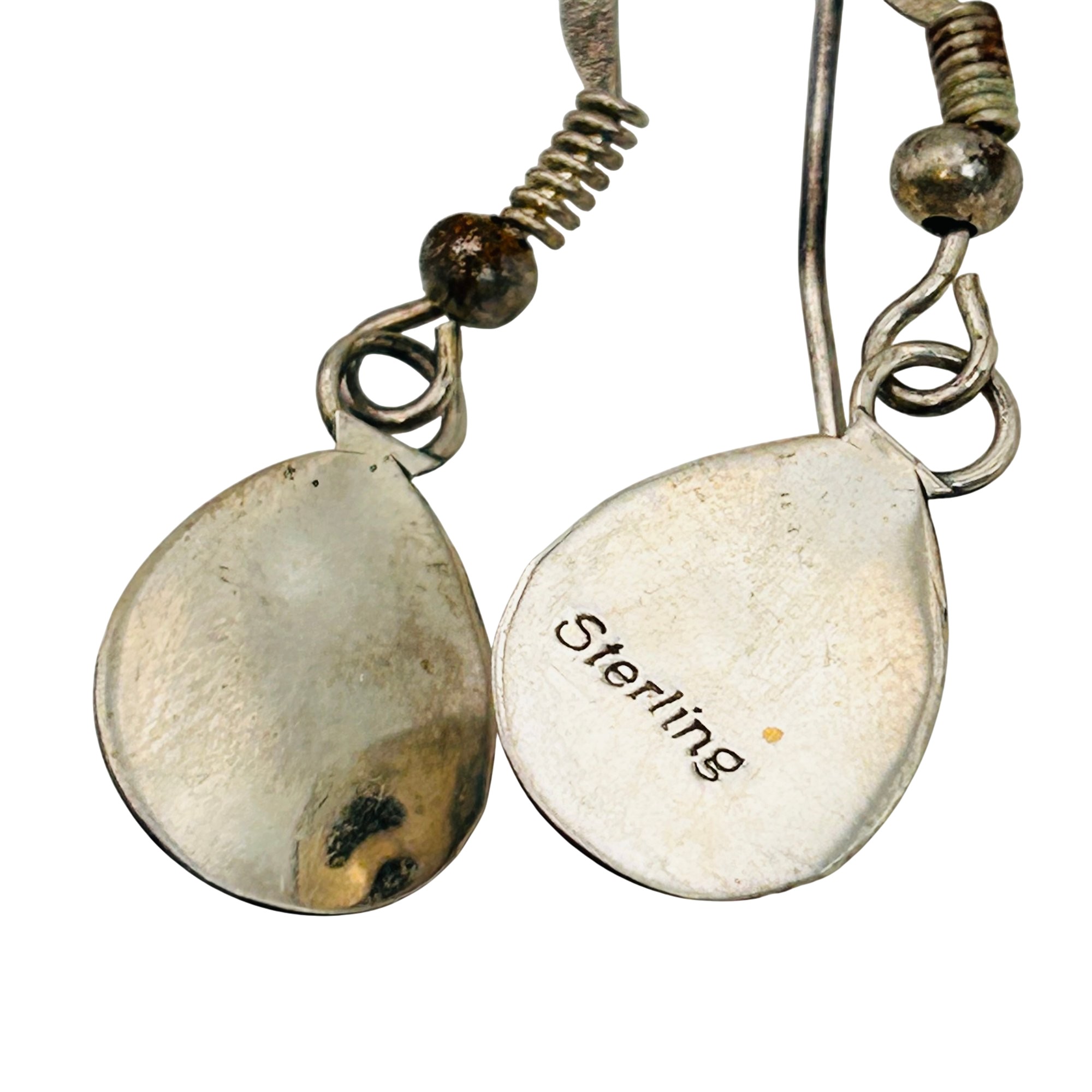 Navajo Sterling Bear Claw Earrings
