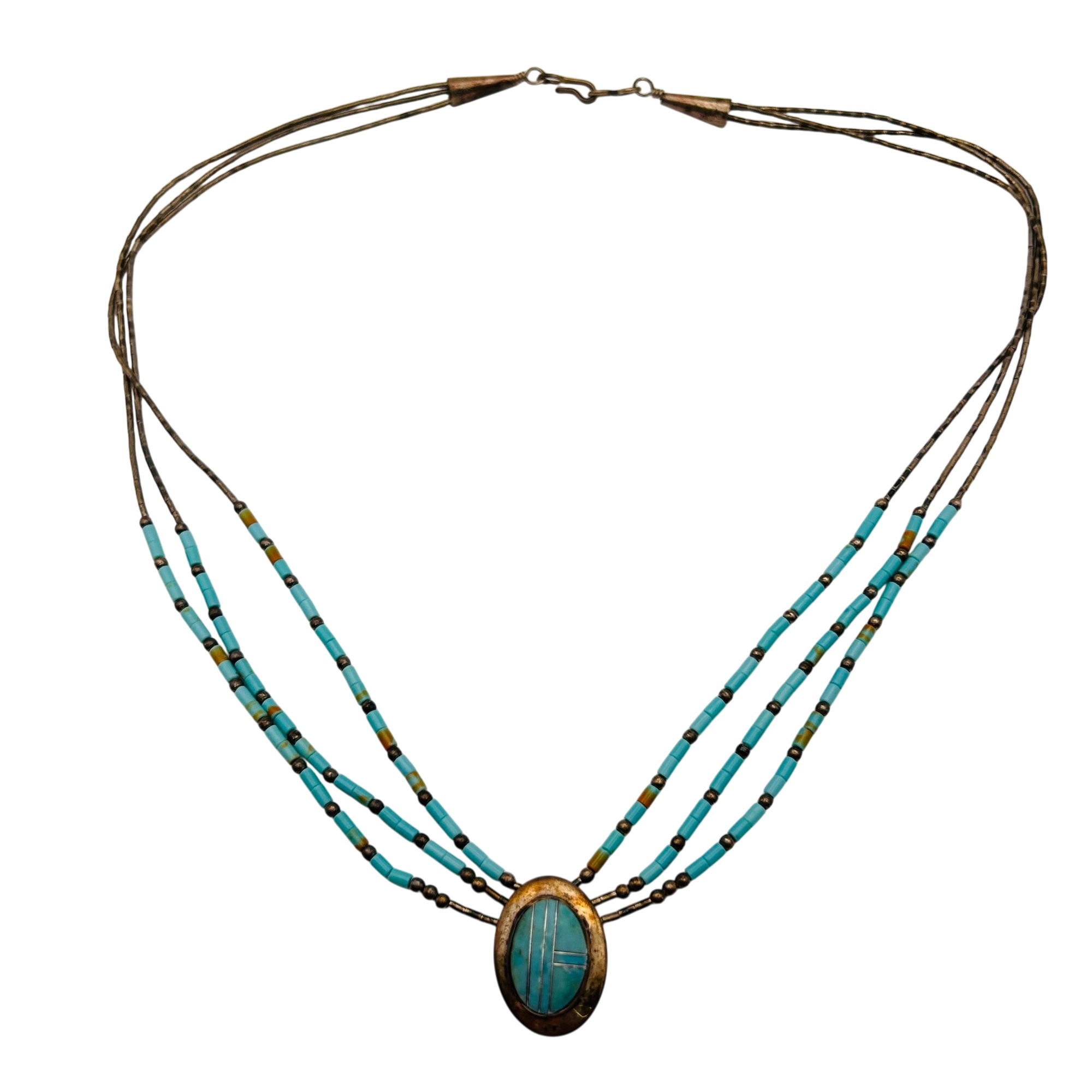Ella Peter Navajo Sterling Liquid Silver Necklace
