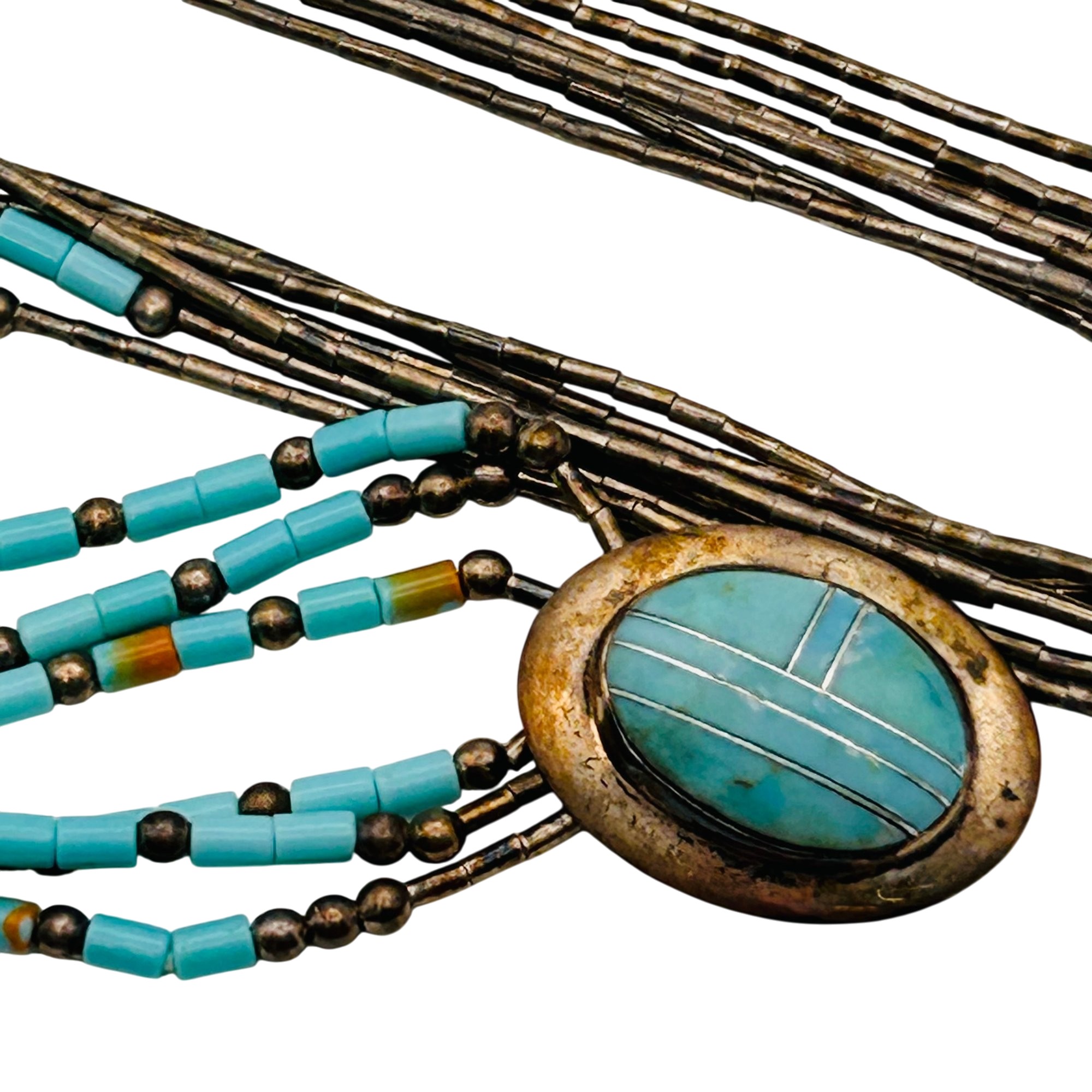 Ella Peter Navajo Sterling Liquid Silver Necklace
