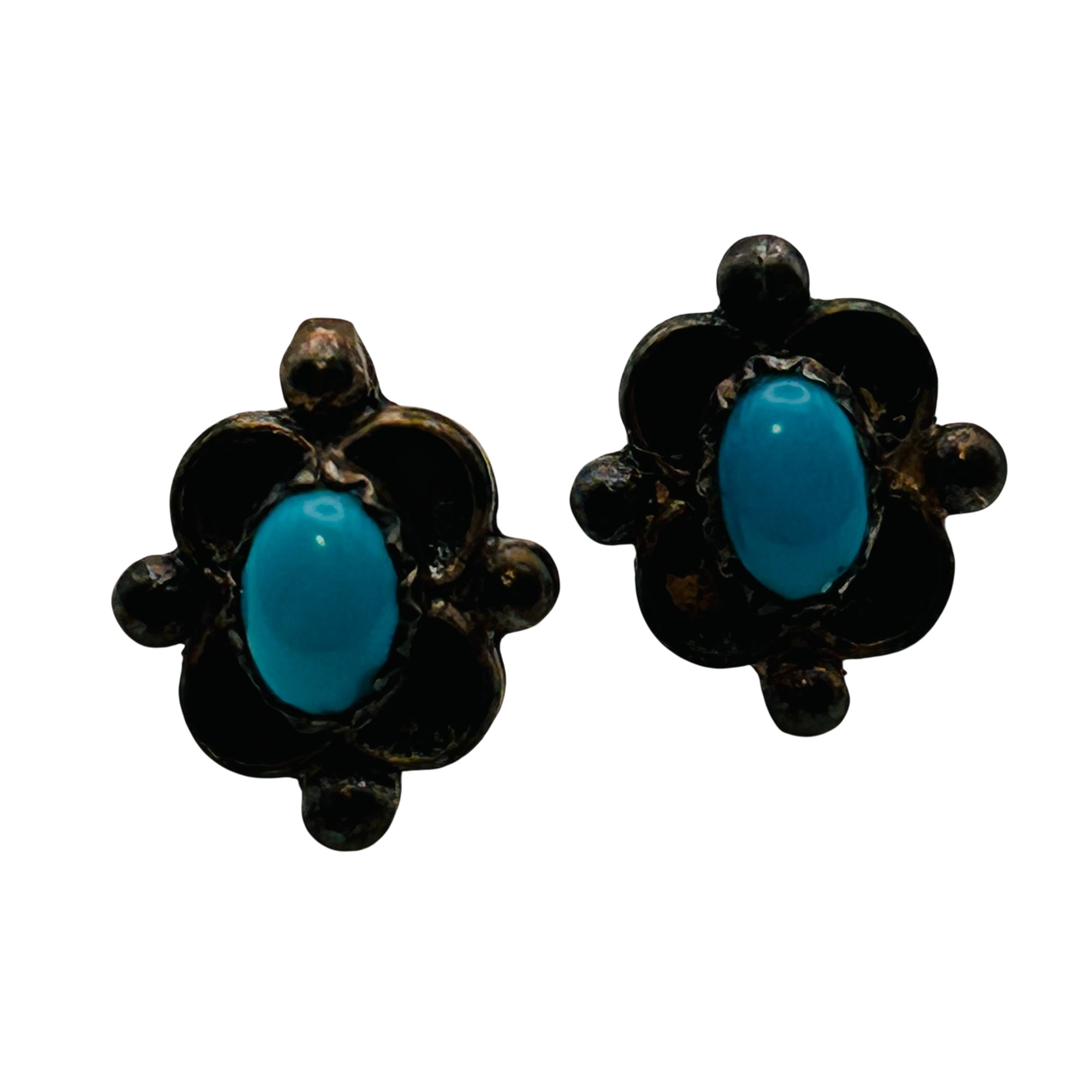 Navajo Sterling Turquoise Earrings