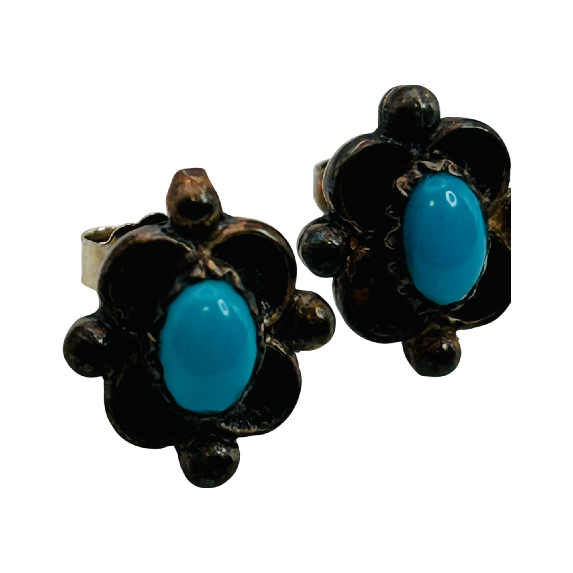 Navajo Sterling Turquoise Earrings