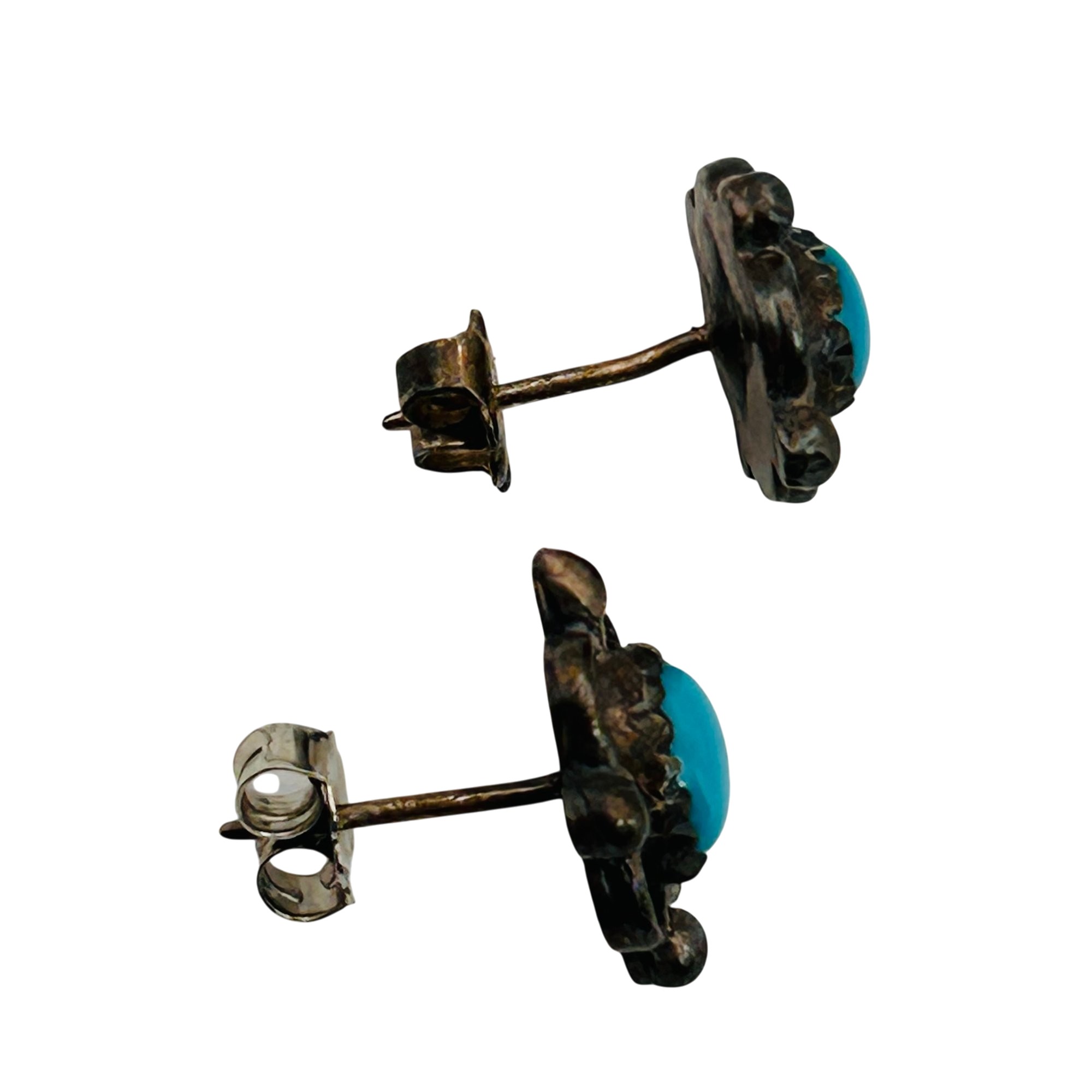 Navajo Sterling Turquoise Earrings