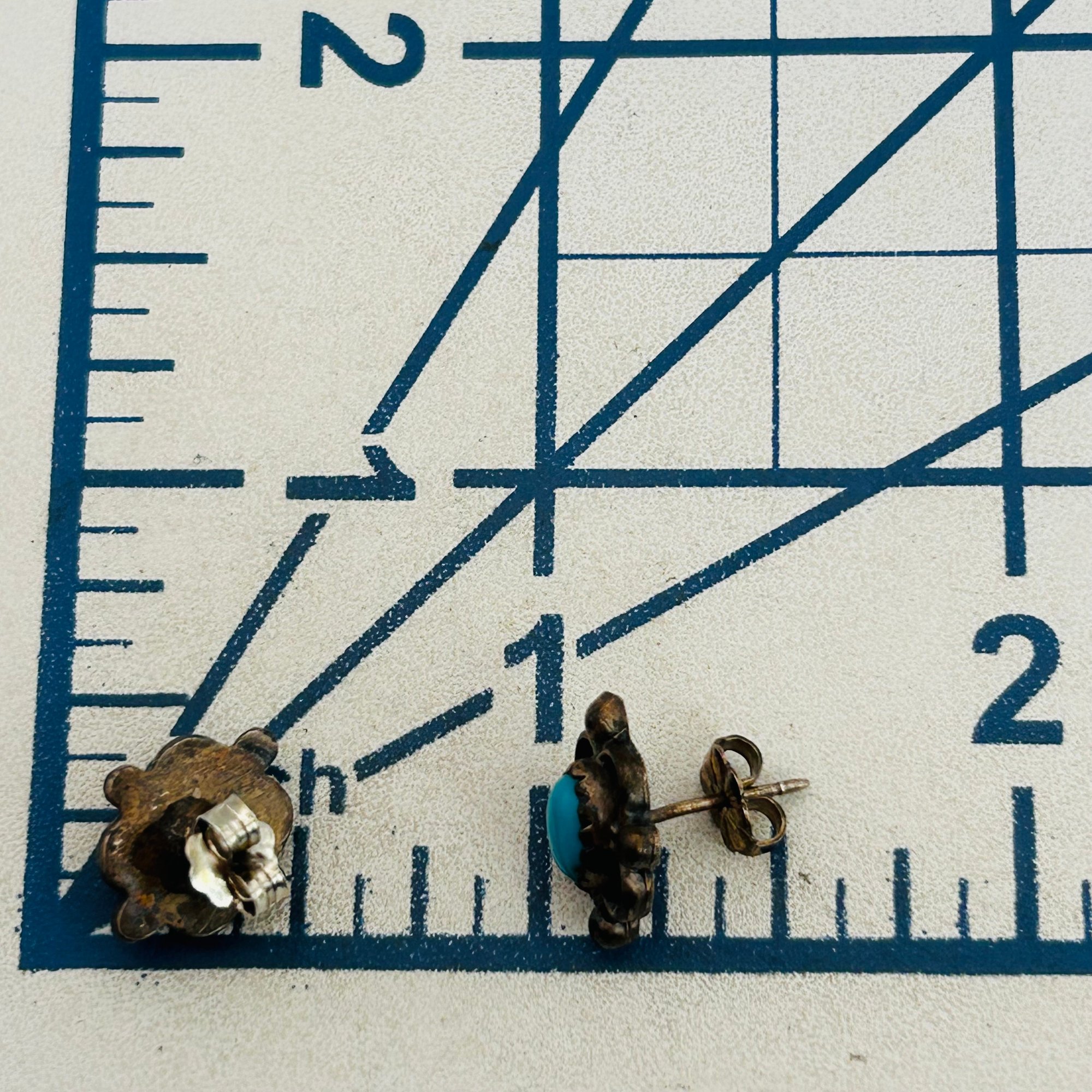 Navajo Sterling Turquoise Earrings