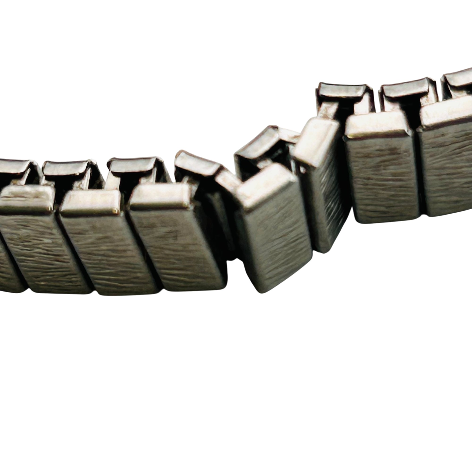 Signed Navajo Sterling Watch Band Tips