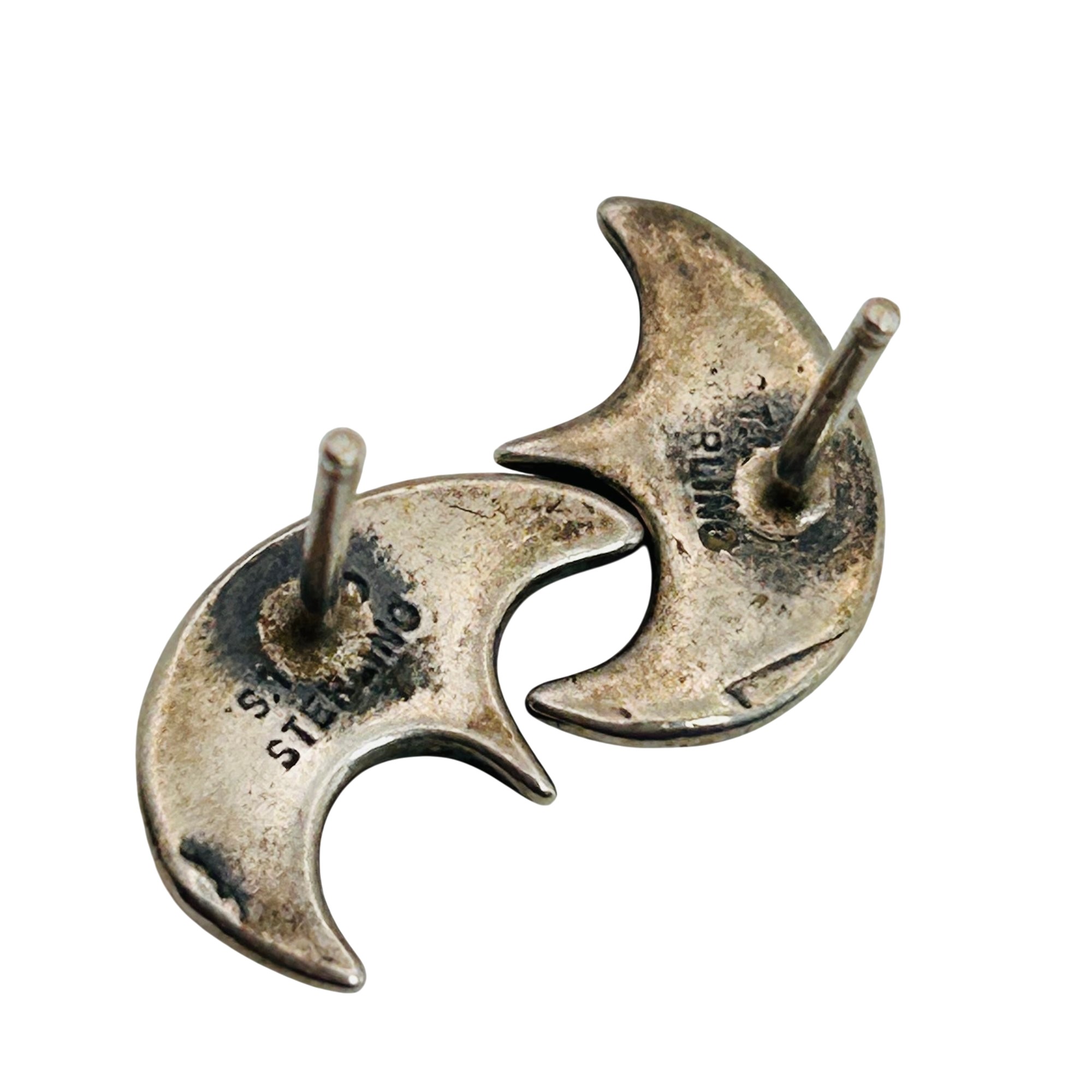 Vintage Navajo Sterling Bear Earrings