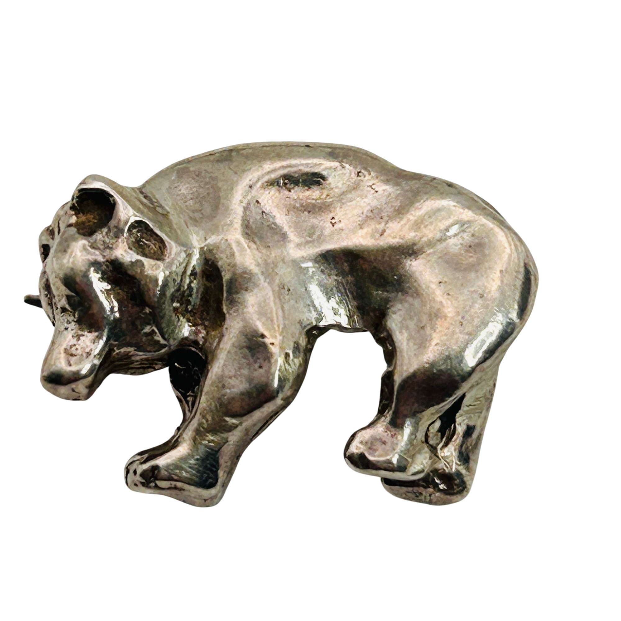 Southwest Sterling Bear Pendant/Brooch
