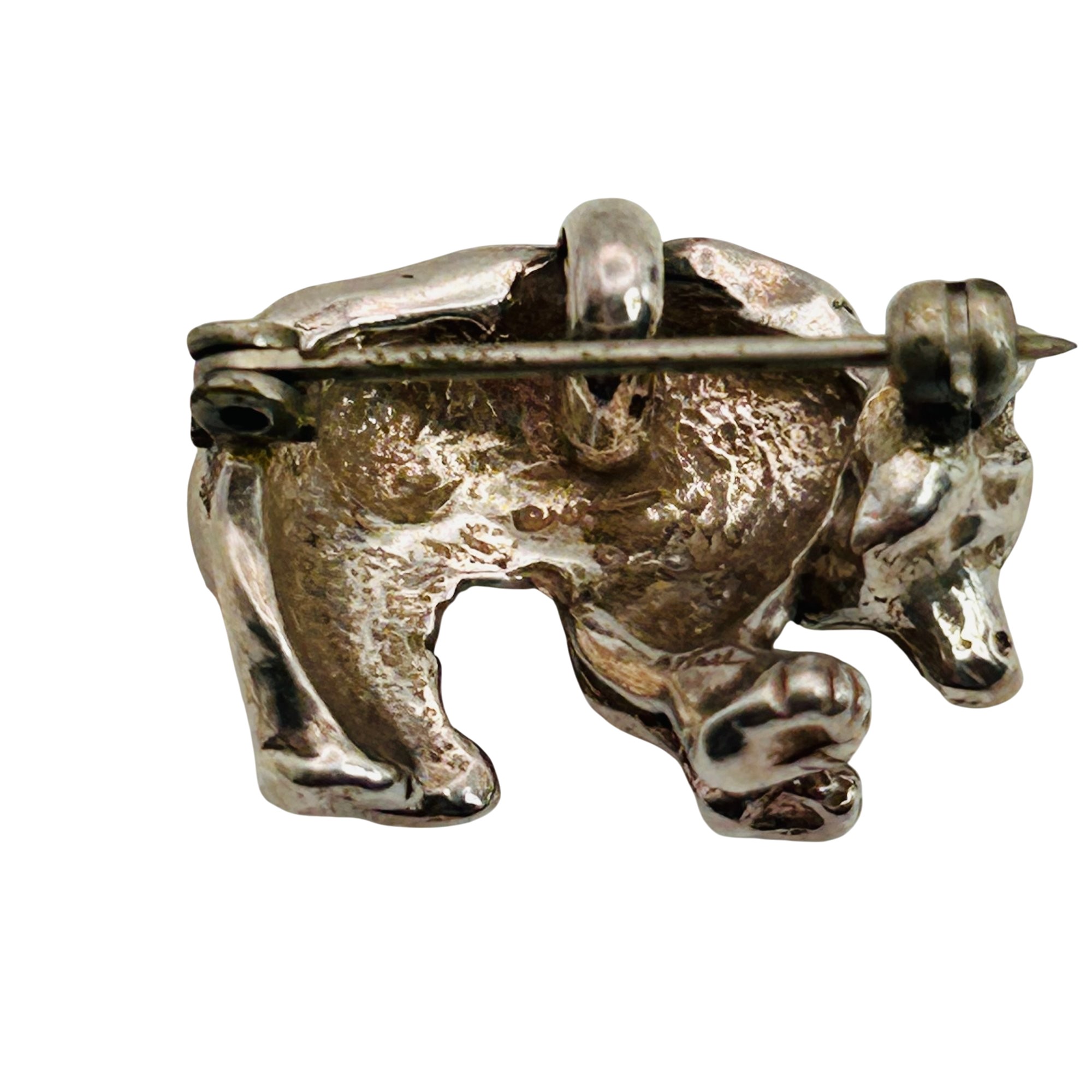 Southwest Sterling Bear Pendant/Brooch