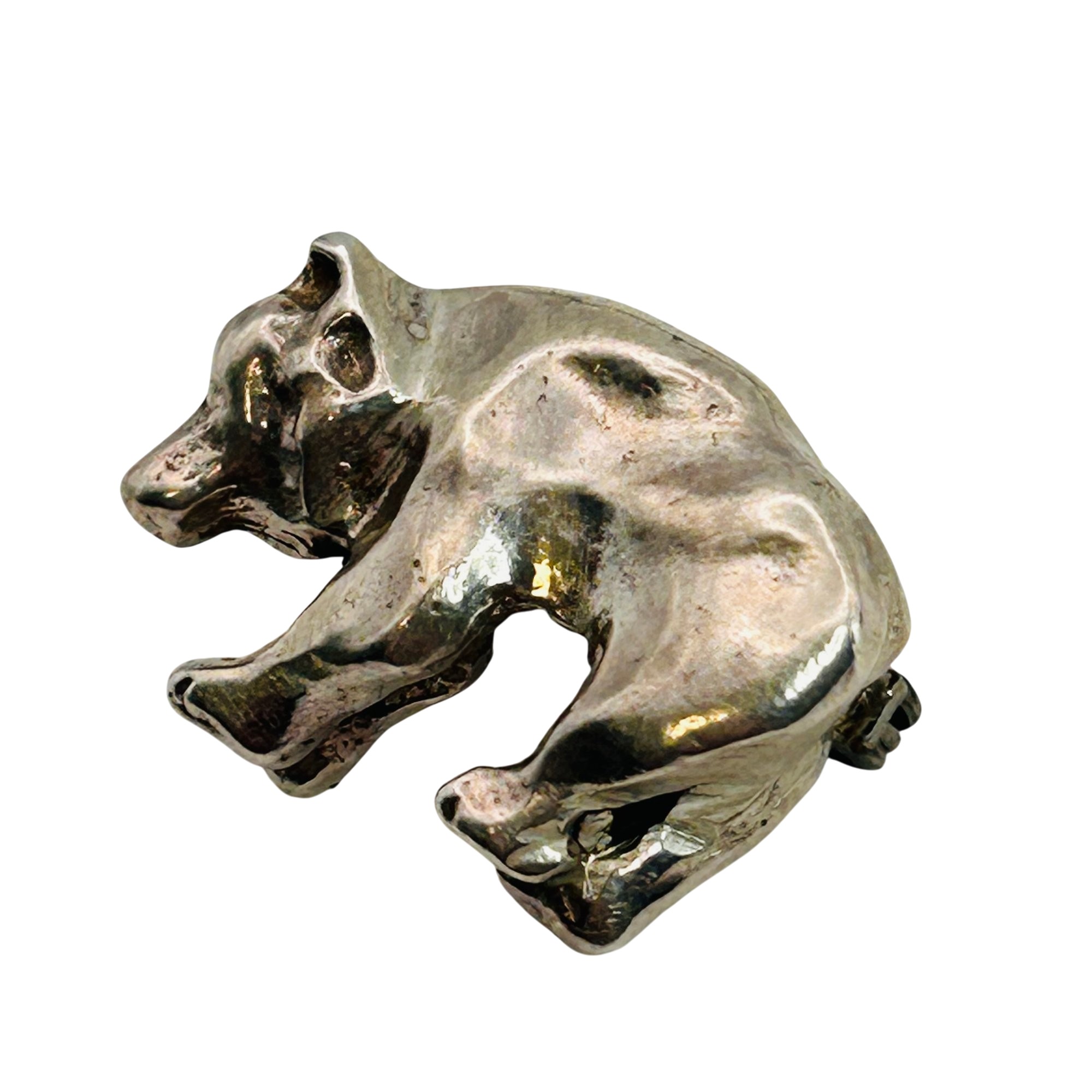 Southwest Sterling Bear Pendant/Brooch